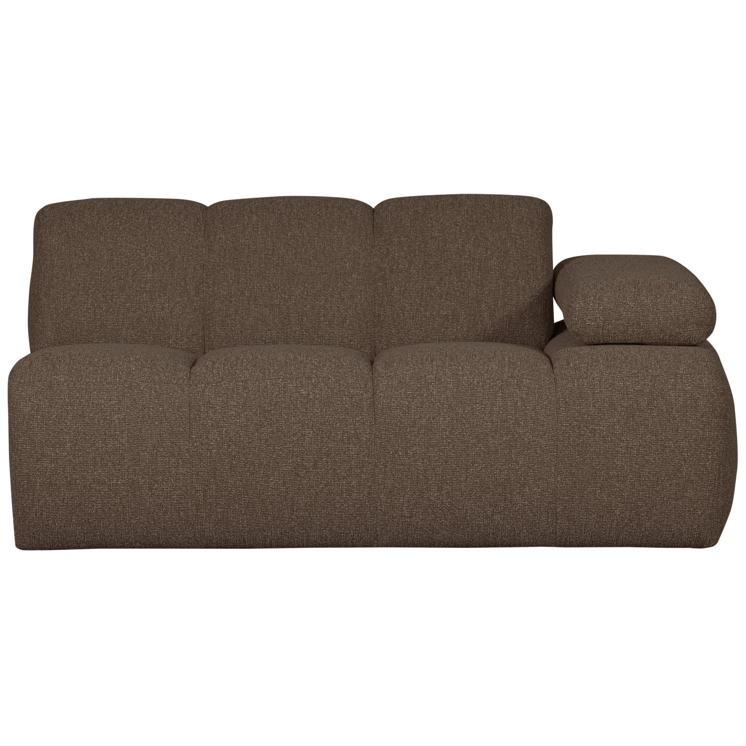 Sofa modułowa MOJO - element 1,5-osobowy prawostronny ciemnobrązowy bouclé - Image 5