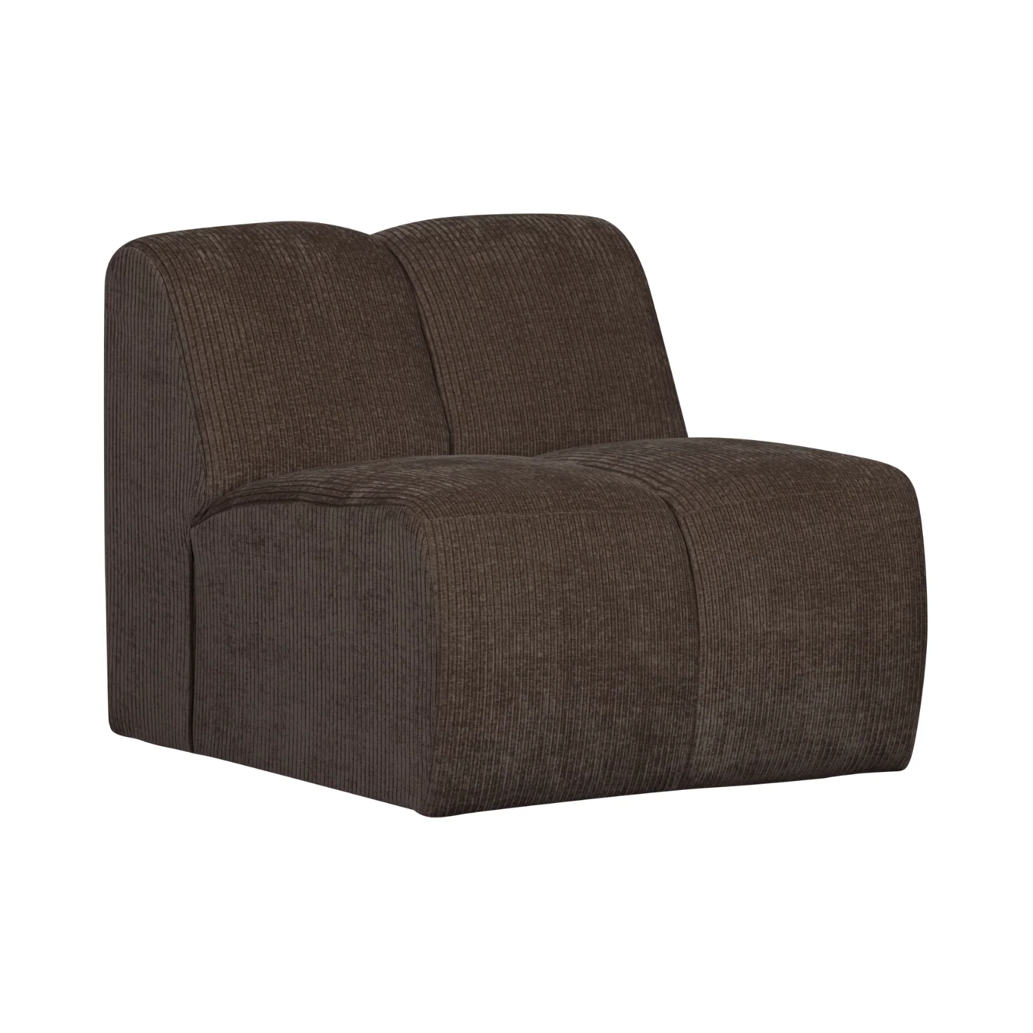 Sofa modułowa MOJO - element 1-osobowy ciemnobrązowy sztruks