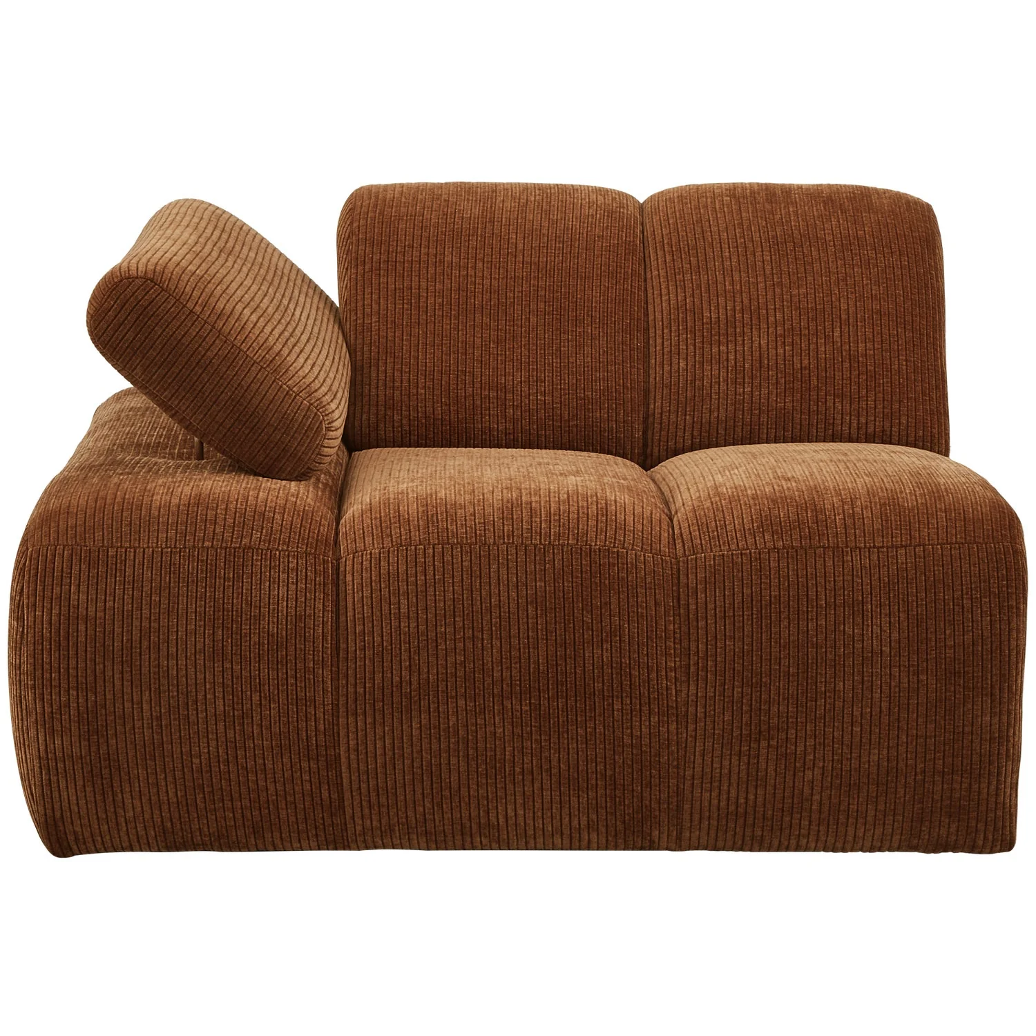 Sofa modułowa MOJO - element lewostronny rdzawy brązowy sztruks - Image 6