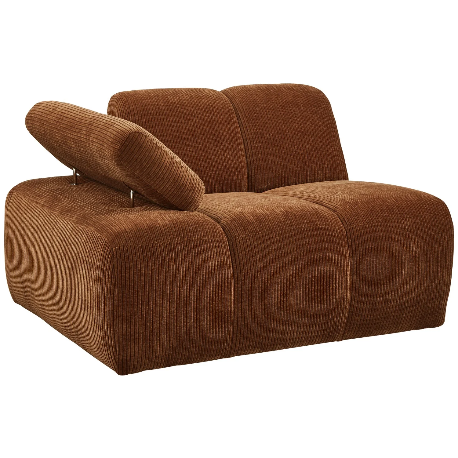 Sofa modułowa MOJO - element lewostronny rdzawy brązowy sztruks - Image 8