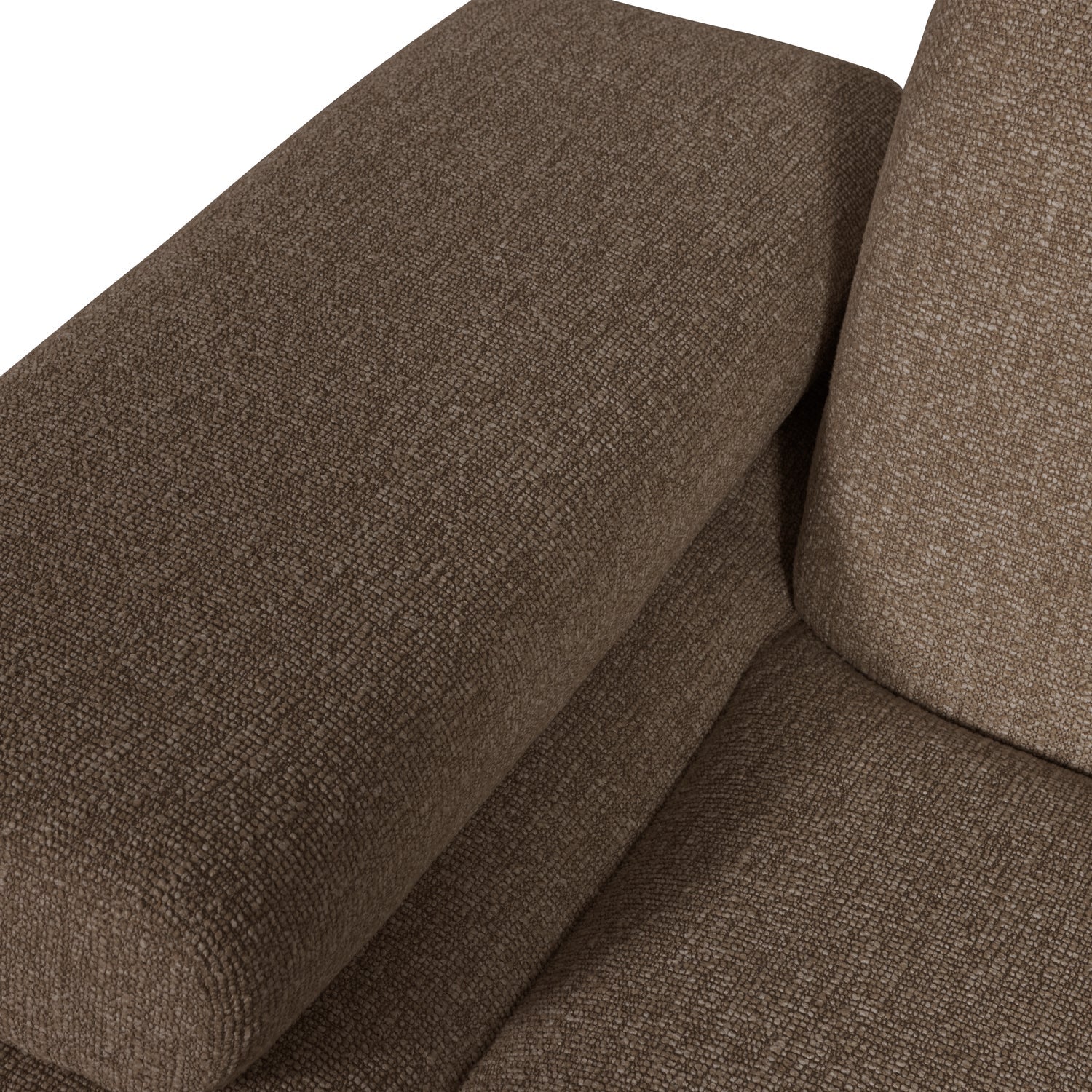Sofa modułowa MOJO - element lewostronny ciemnobrązowy bouclé - Image 2