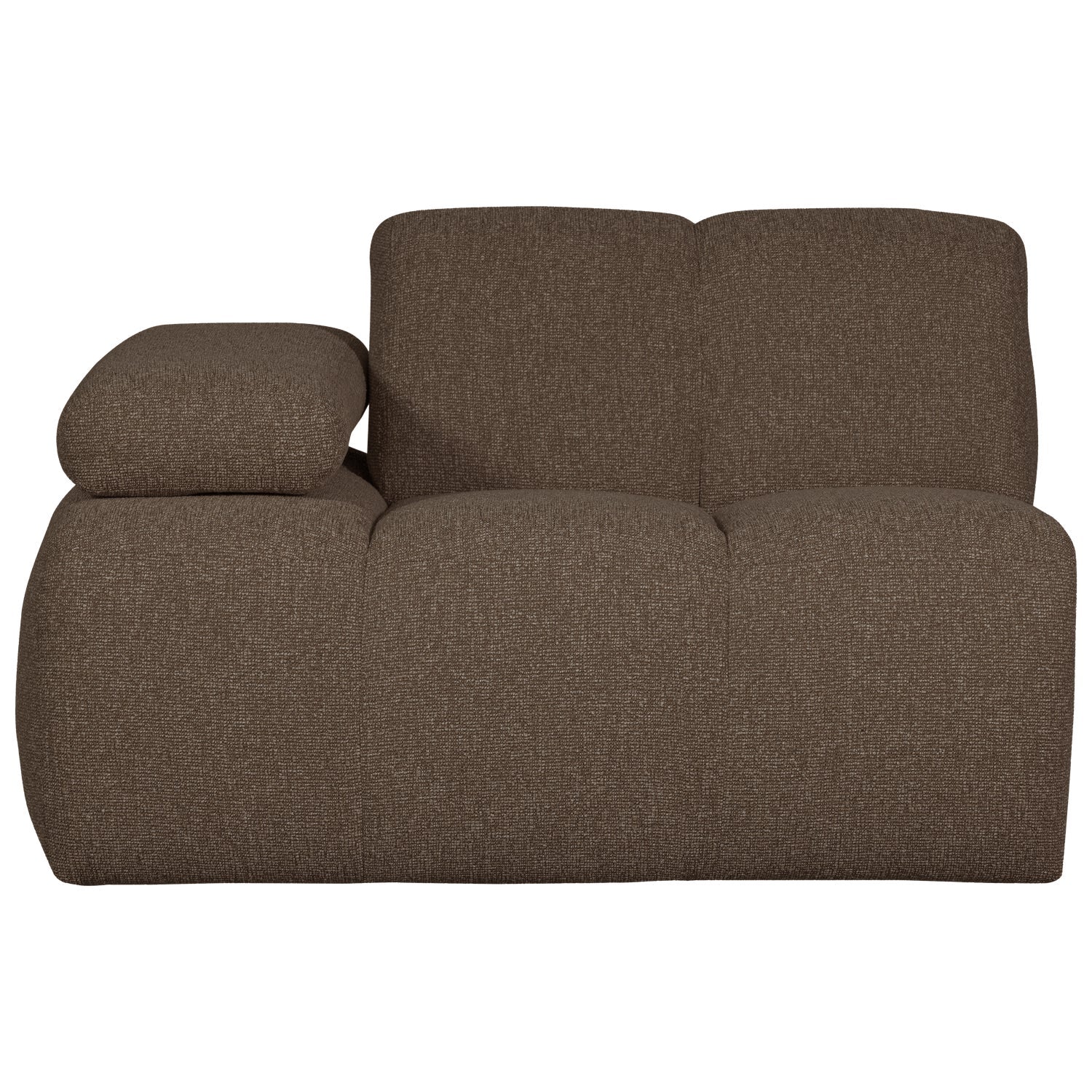Sofa modułowa MOJO - element lewostronny ciemnobrązowy bouclé - Image 3