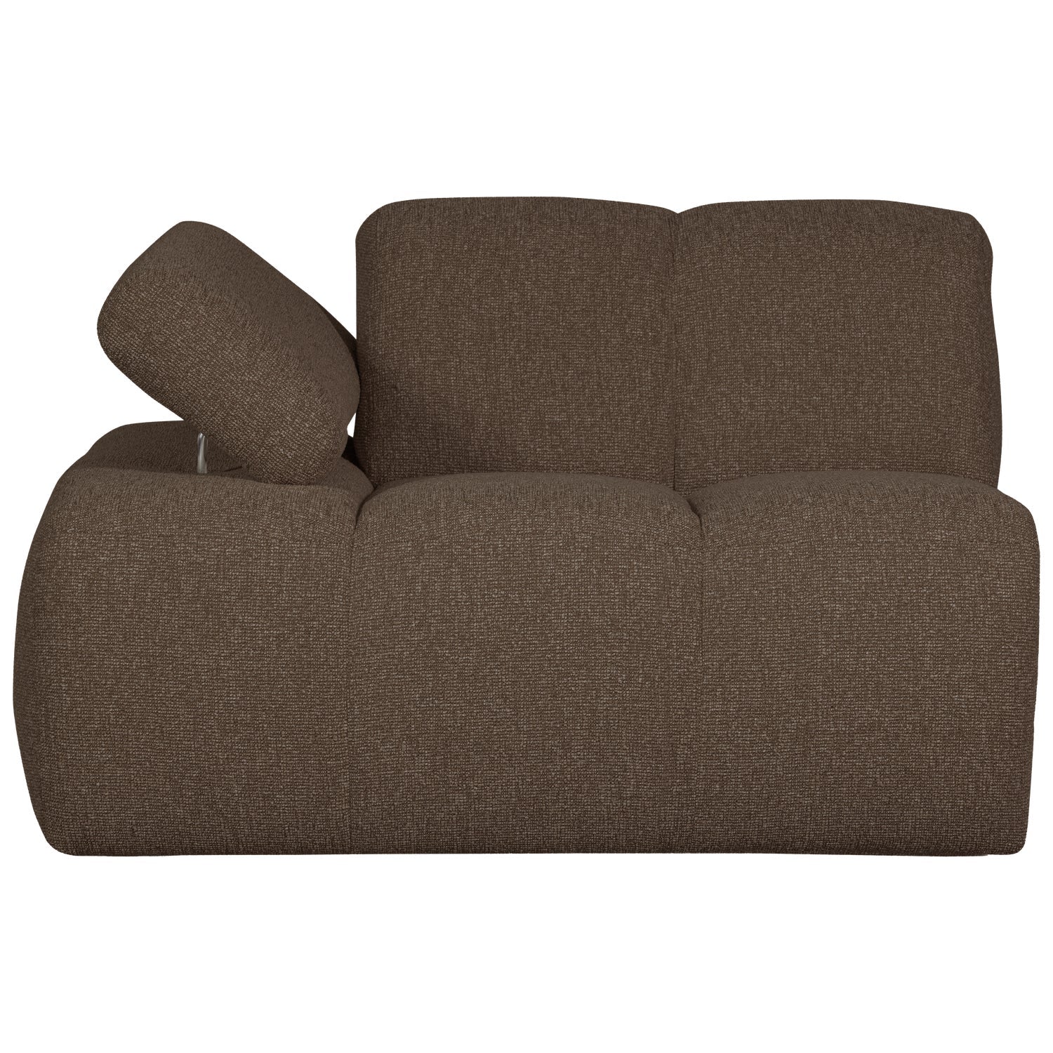 Sofa modułowa MOJO - element lewostronny ciemnobrązowy bouclé - Image 4