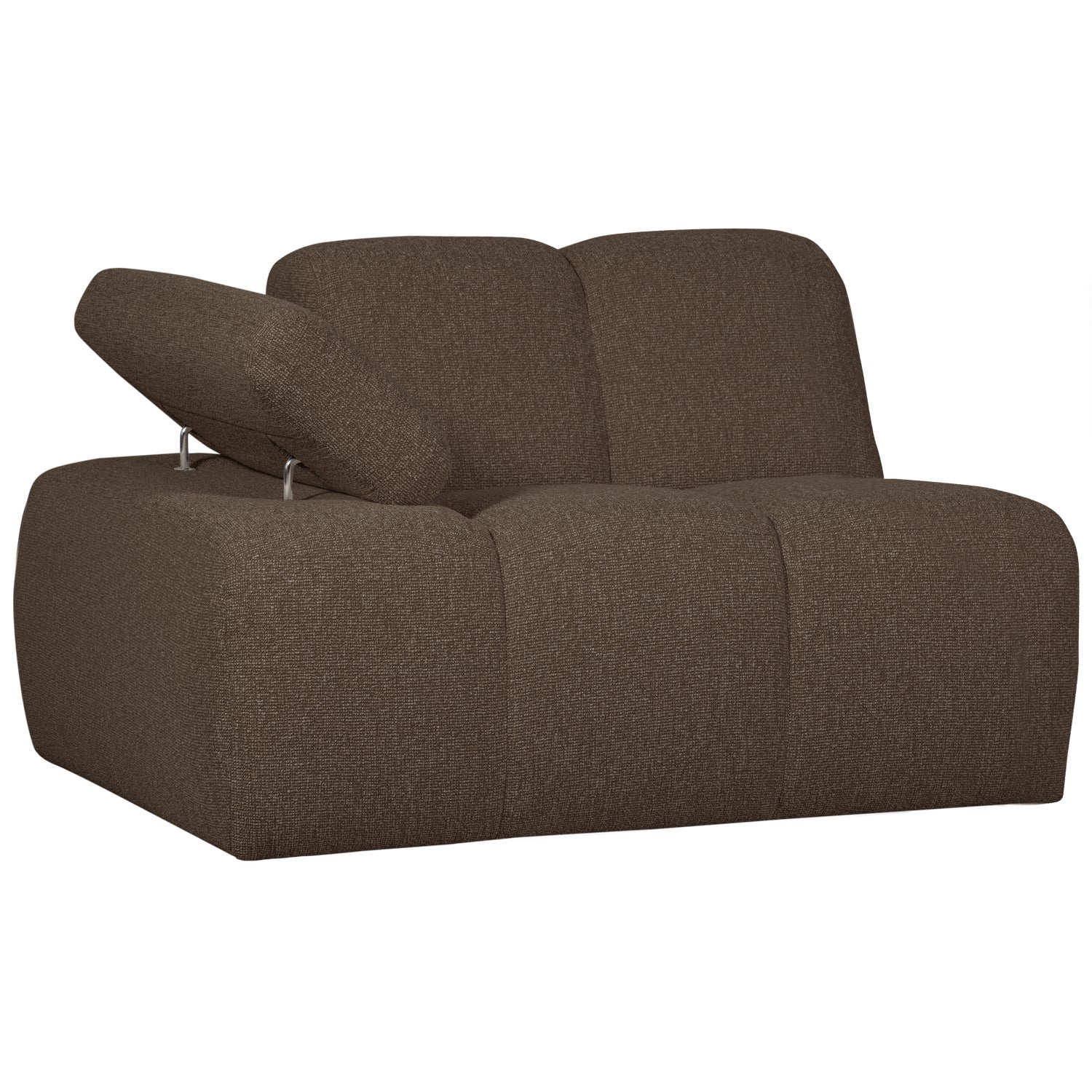 Sofa modułowa MOJO - element lewostronny ciemnobrązowy bouclé - Image 6