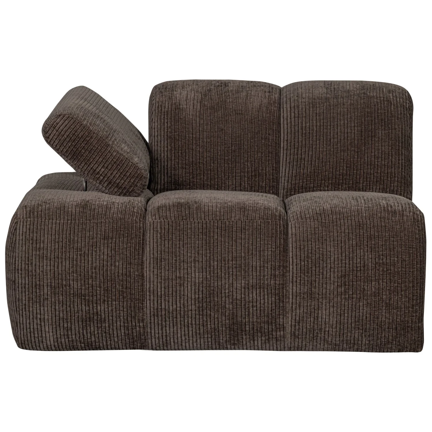Sofa modułowa MOJO - element lewostronny ciemnobrązowy sztruks - Image 4