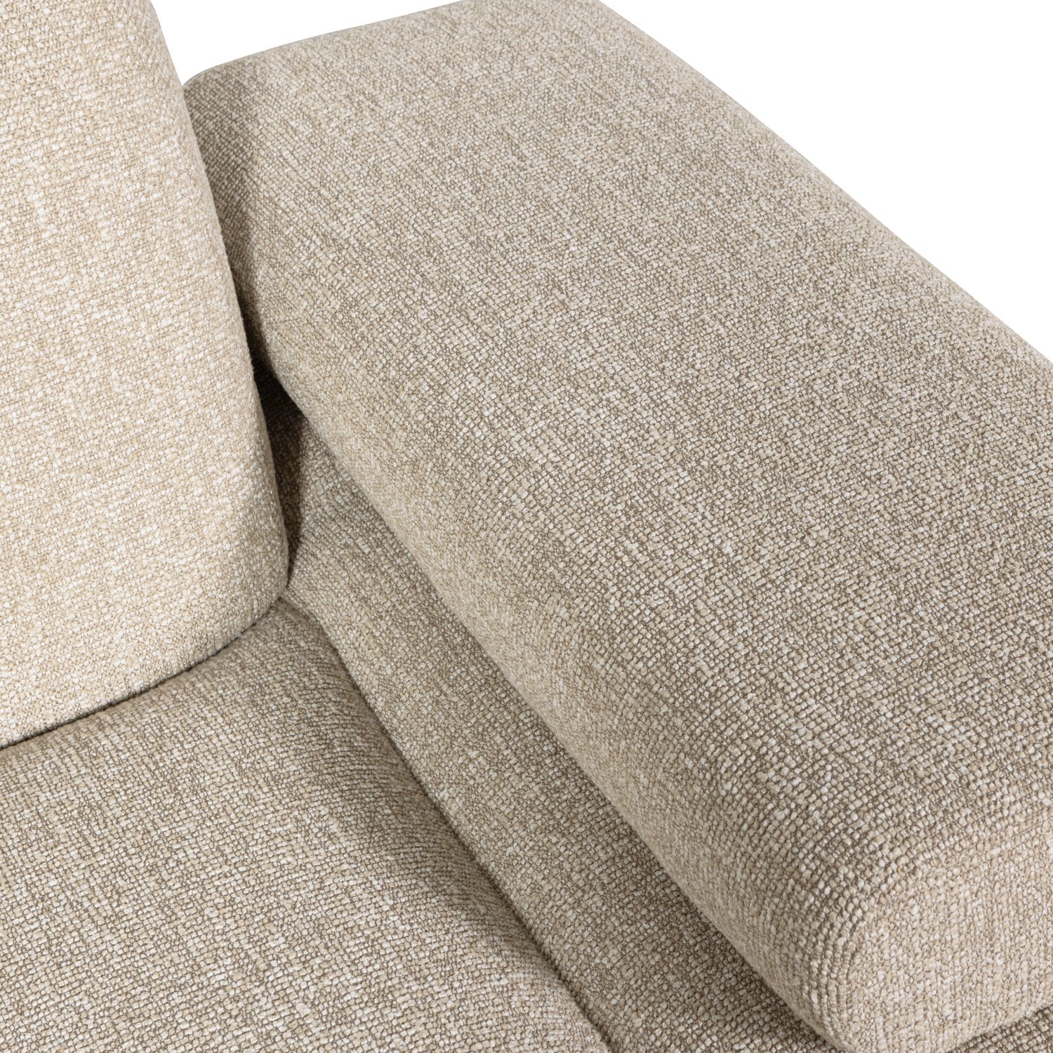 Sofa modułowa MOJO - element prawostronny beżowy melanż bouclé - Image 2