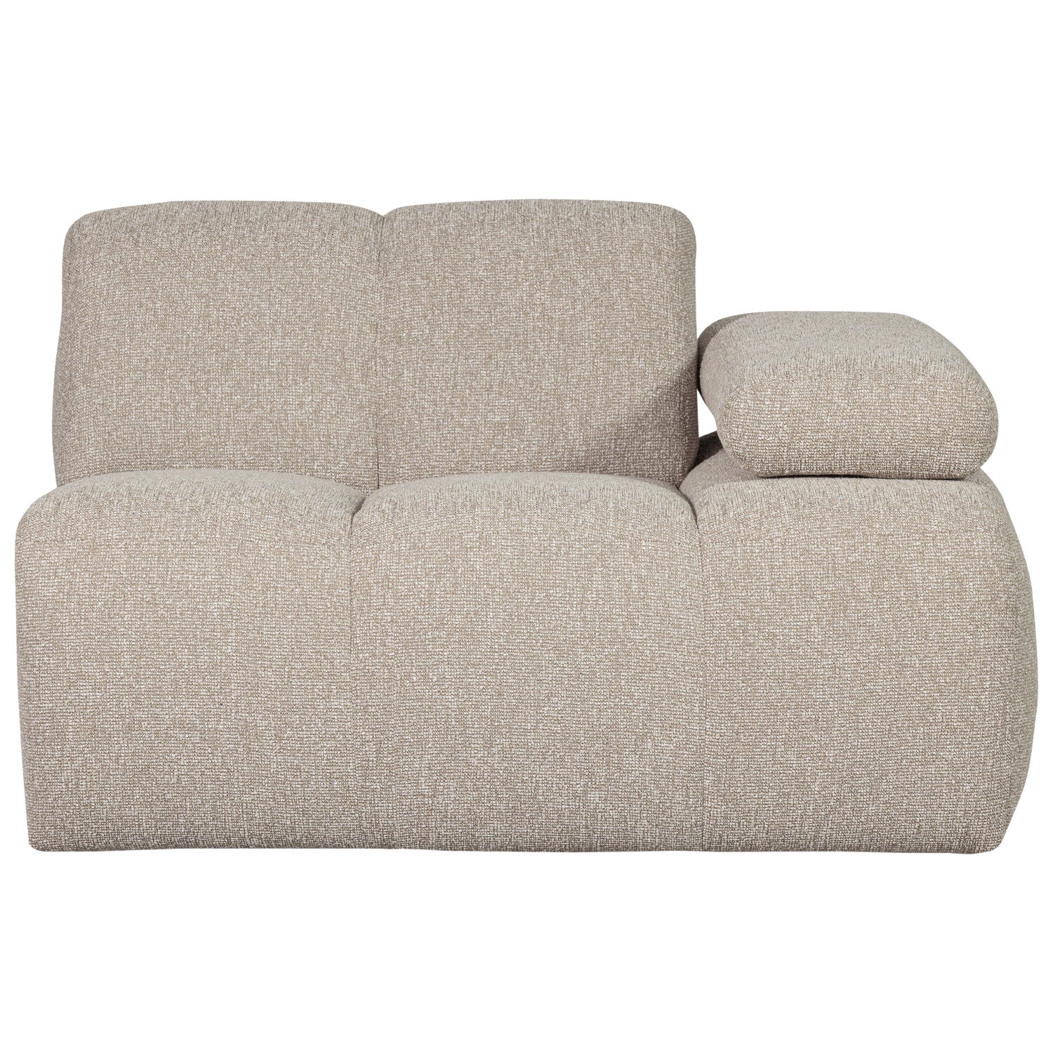Sofa modułowa MOJO - element prawostronny beżowy melanż bouclé - Image 3