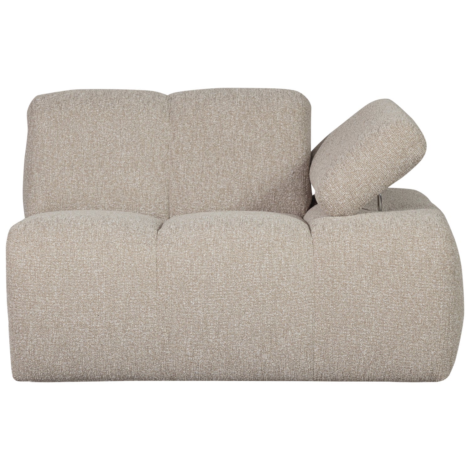 Sofa modułowa MOJO - element prawostronny beżowy melanż bouclé - Image 4