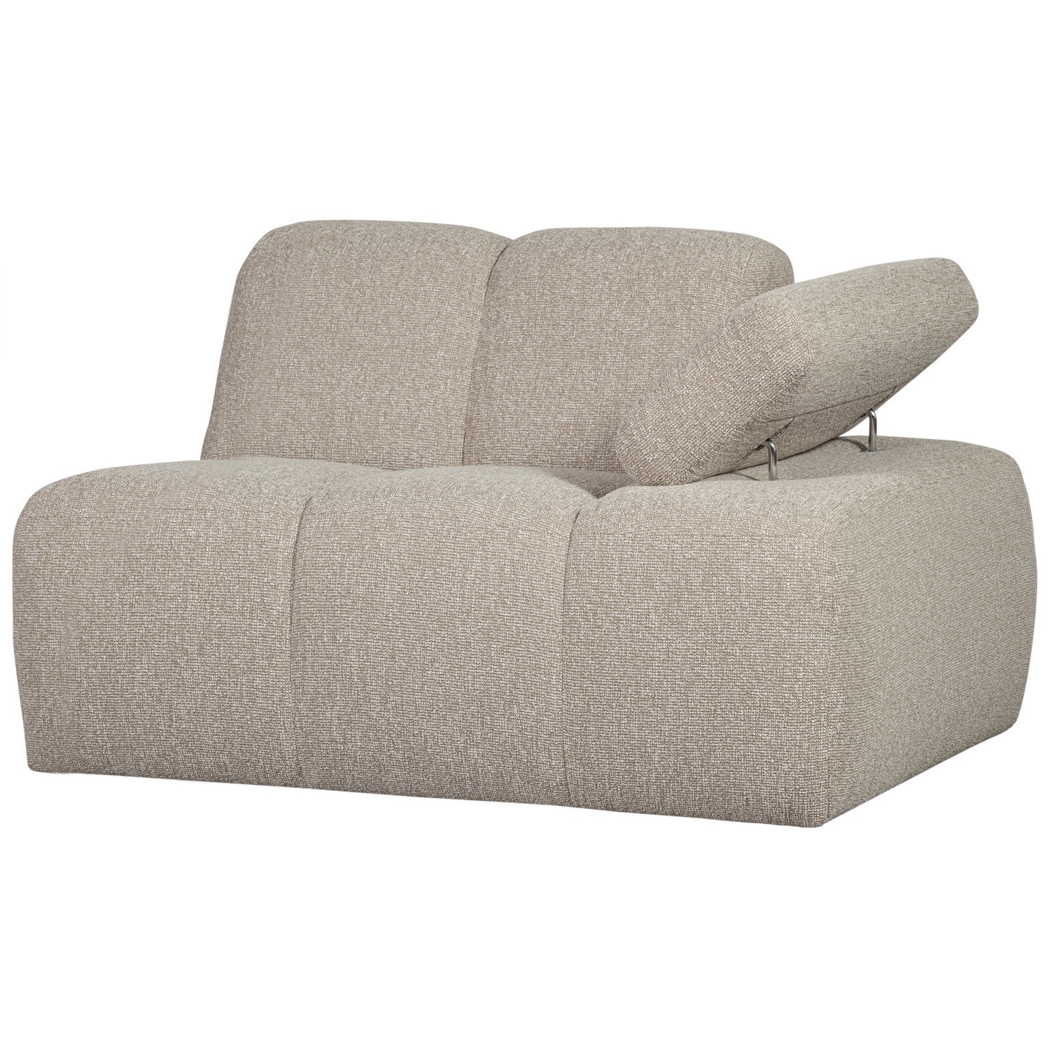 Sofa modułowa MOJO - element prawostronny beżowy melanż bouclé - Image 5