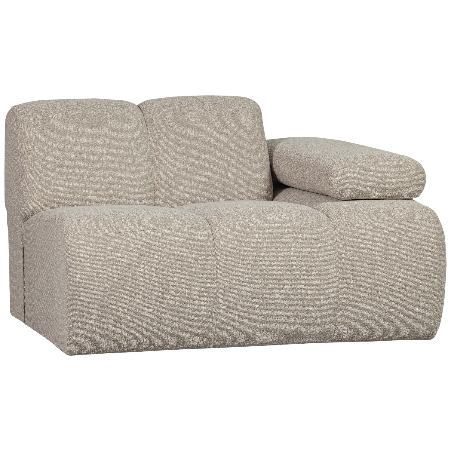 Sofa modułowa MOJO - element prawostronny beżowy melanż bouclé - Image 6