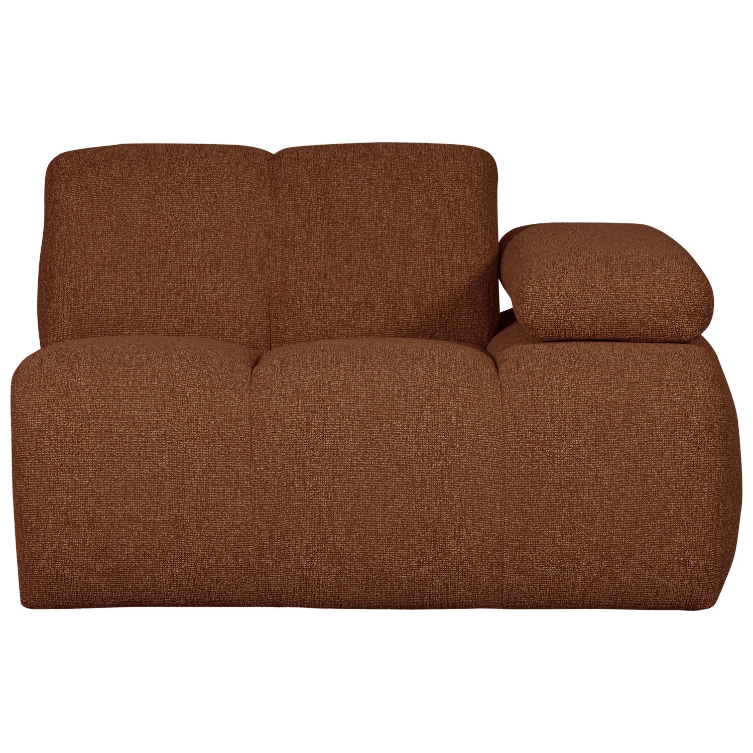 Sofa modułowa MOJO - element prawostronny rdzawy brązowy bouclé - Image 3