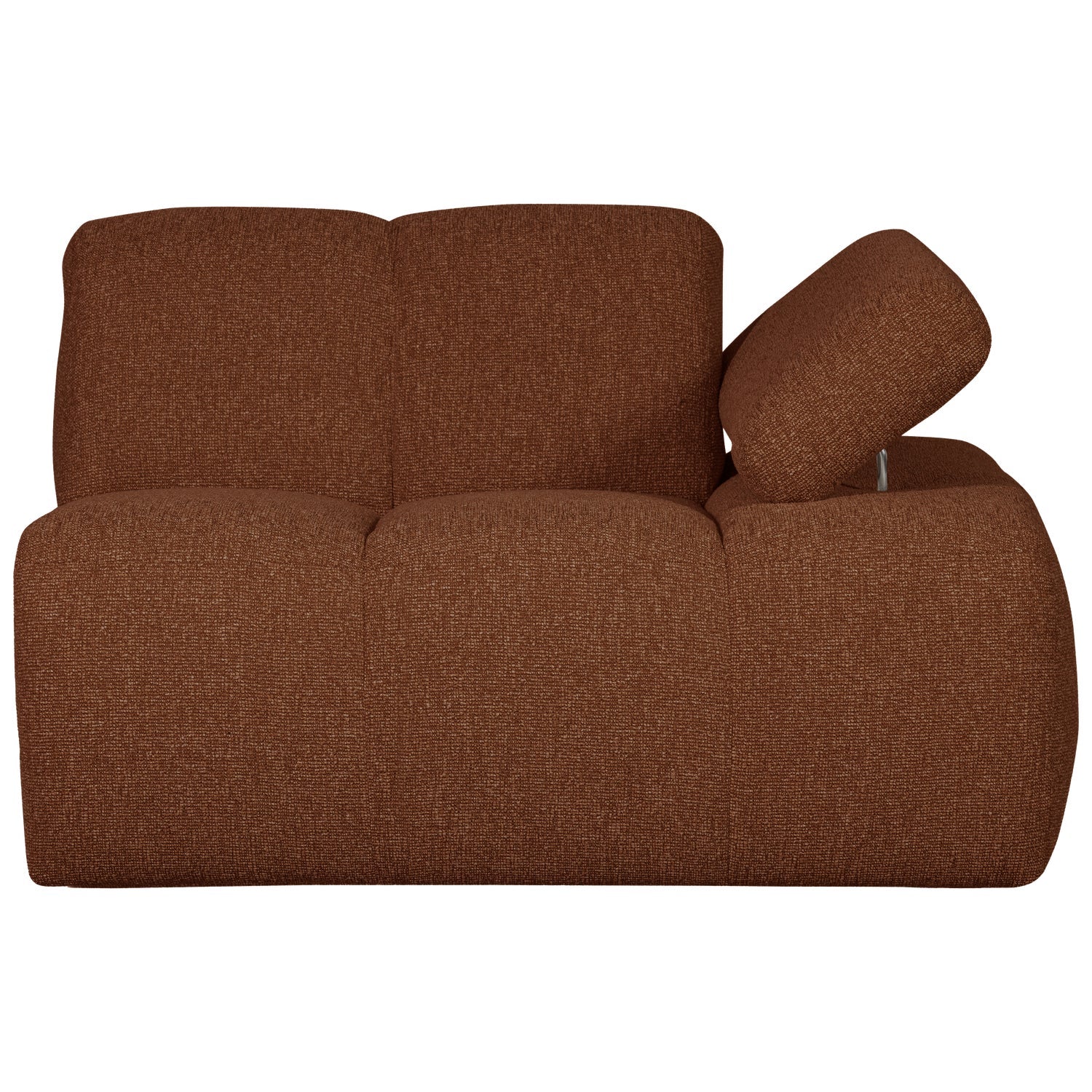 Sofa modułowa MOJO - element prawostronny rdzawy brązowy bouclé - Image 4