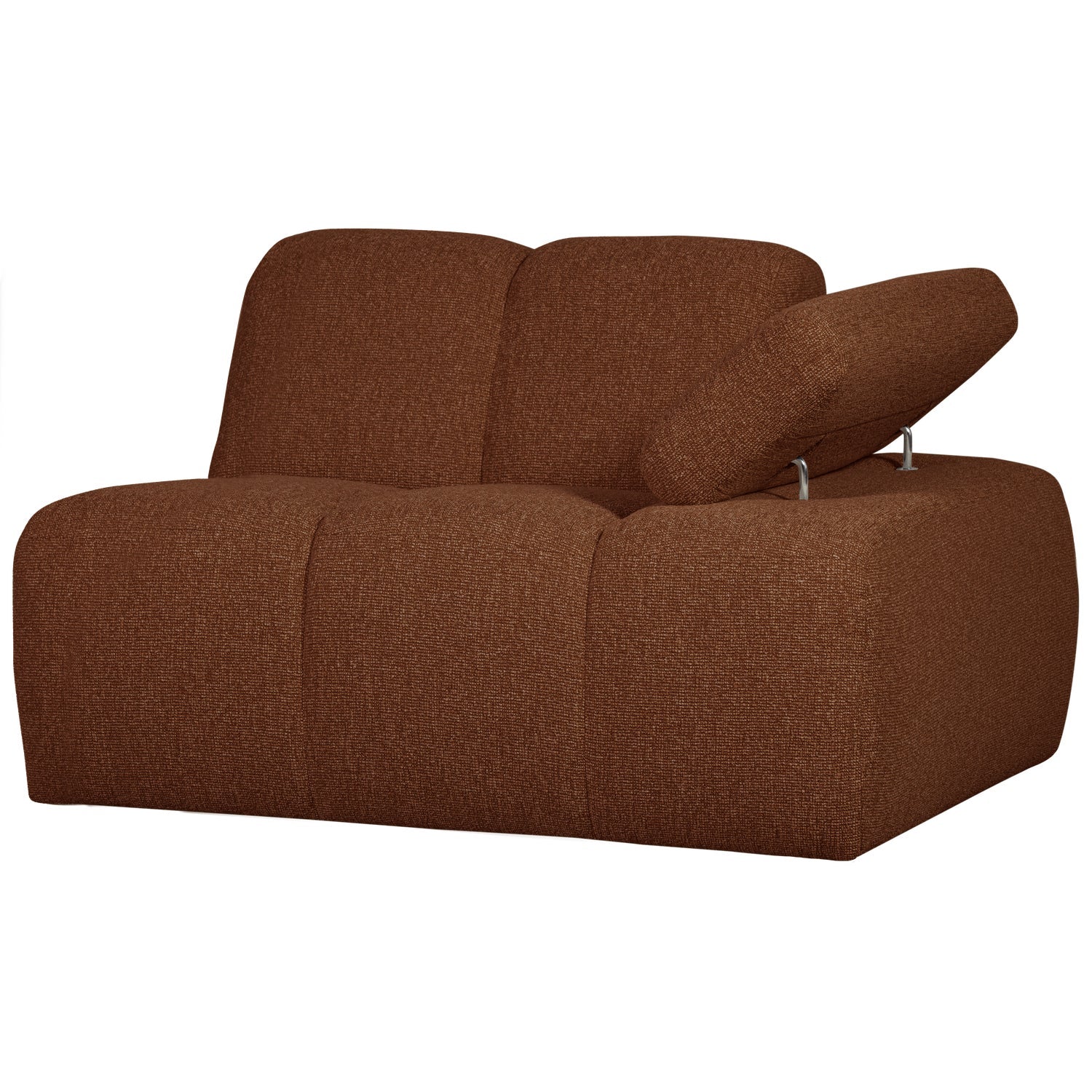 Sofa modułowa MOJO - element prawostronny rdzawy brązowy bouclé - Image 5