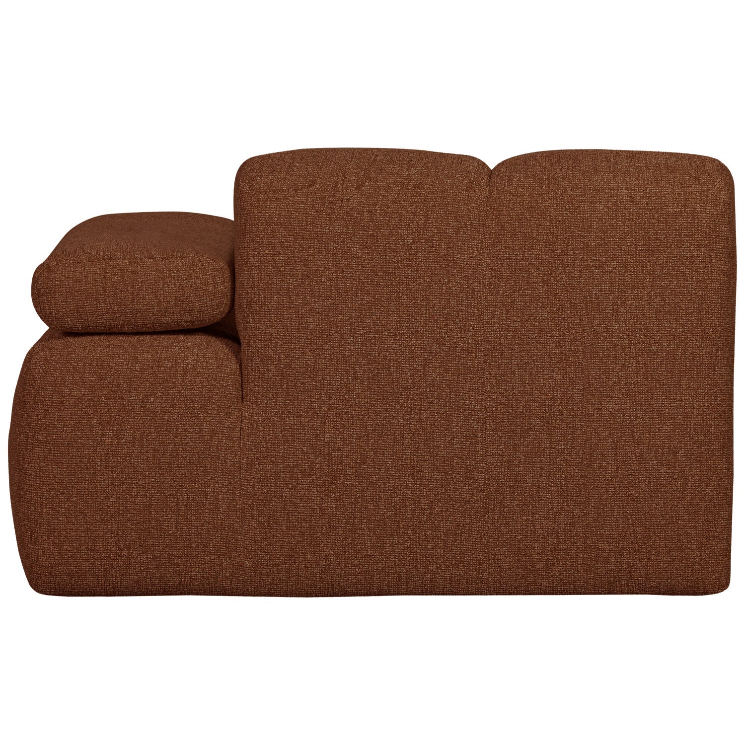 Sofa modułowa MOJO - element prawostronny rdzawy brązowy bouclé - Image 6