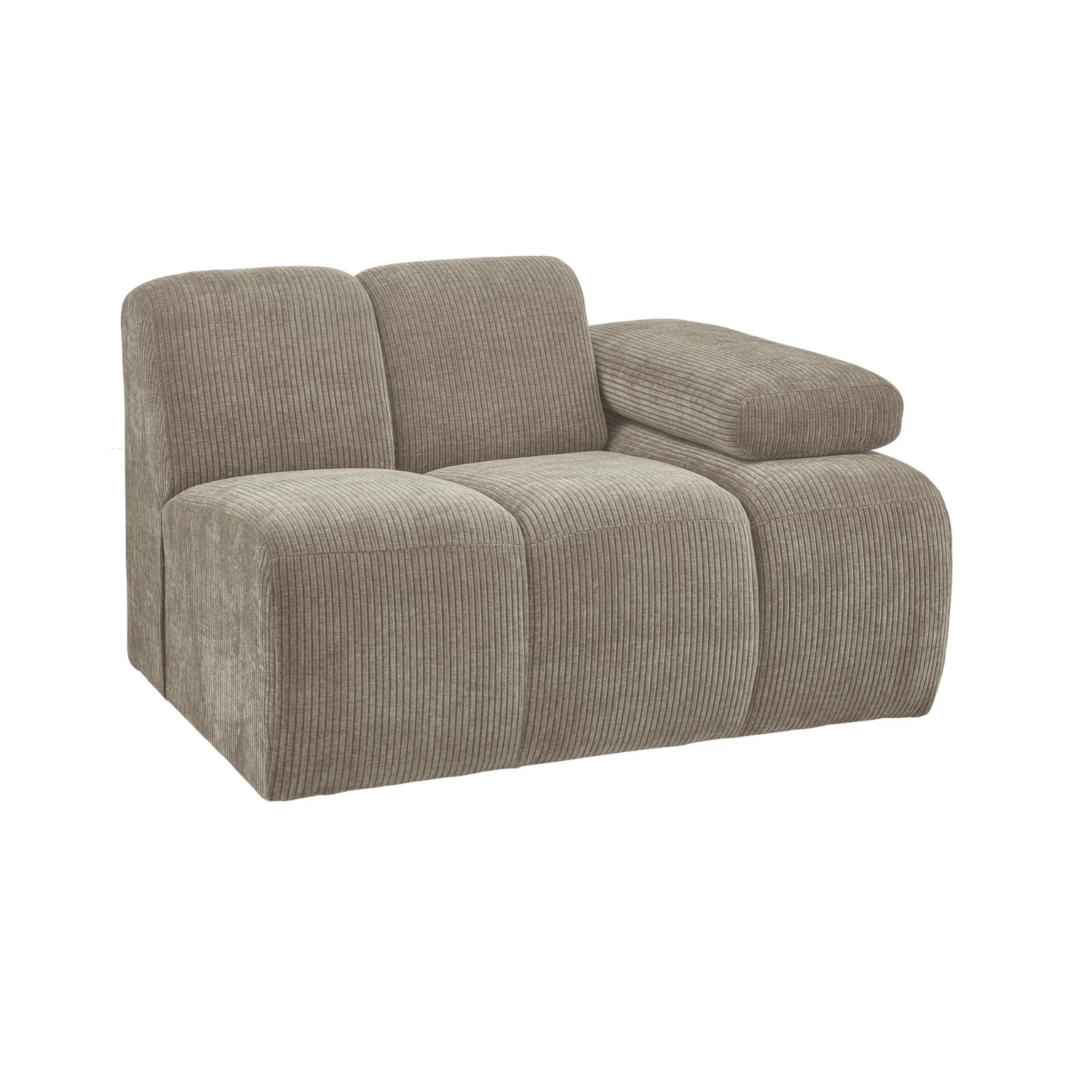 Sofa modułowa MOJO - element prawostronny ciemny piaskowy sztruks