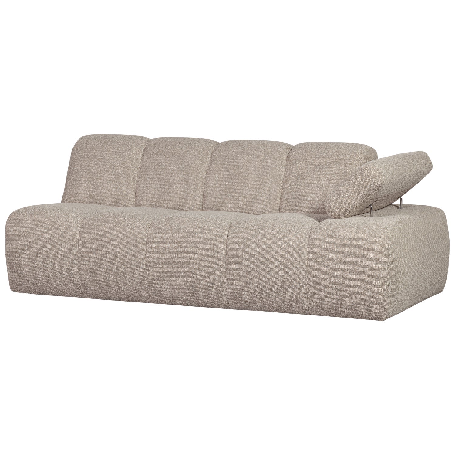 Sofa modułowa MOJO - element 2-osobowy prawostronny beżowy melanż bouclé - Image 6
