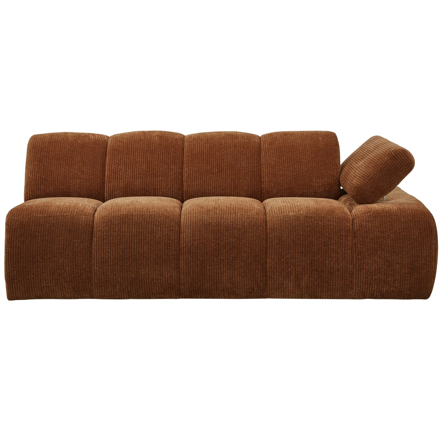 Sofa modułowa MOJO - element 2-osobowy prawostronny rdzawy brązowy sztruks - Image 5