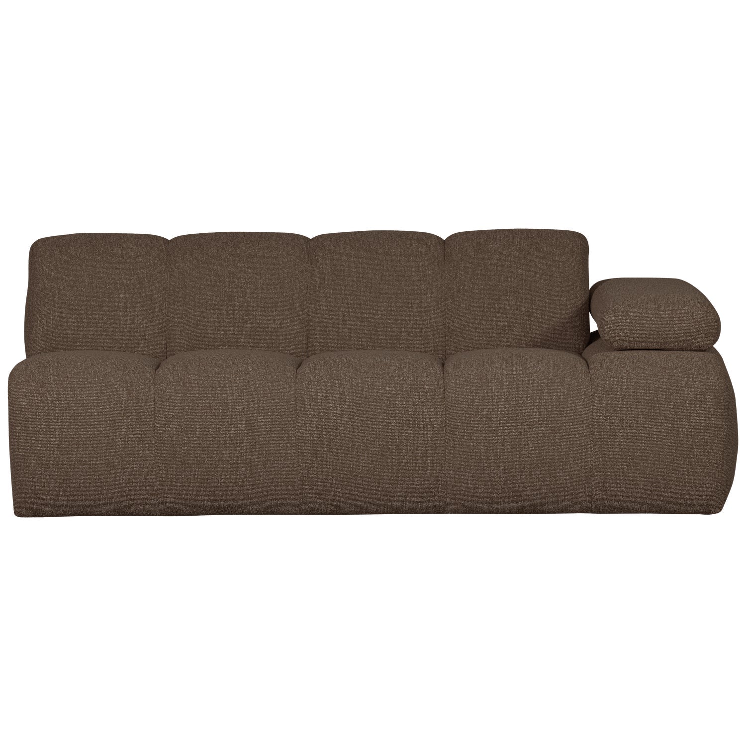 Sofa modułowa MOJO - element 2-osobowy prawostronny ciemnobrązowy bouclé - Image 3