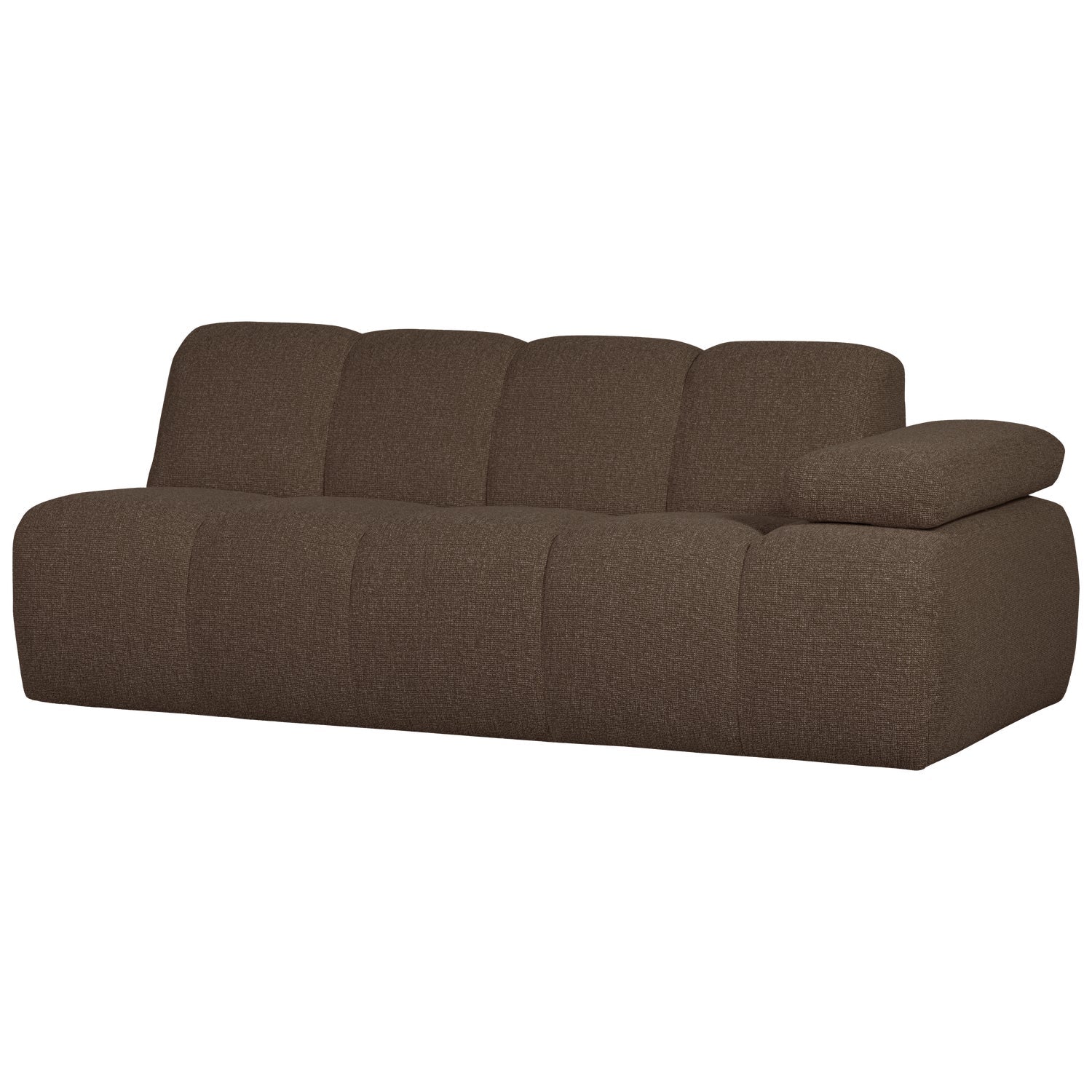 Sofa modułowa MOJO - element 2-osobowy prawostronny ciemnobrązowy bouclé - Image 6