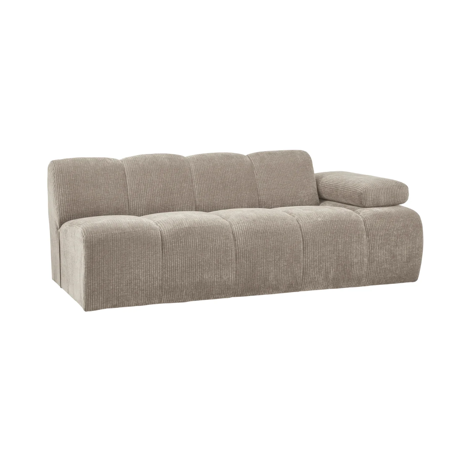 Sofa modułowa MOJO - element 2-osobowy prawostronny ciemny piaskowy sztruks