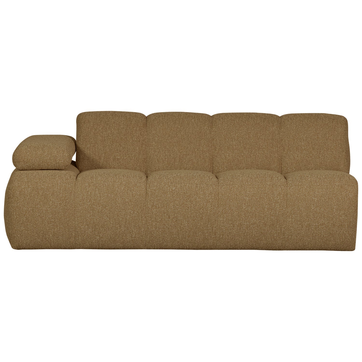 Sofa modułowa MOJO - element 2-osobowy lewostronny ciemny miodowy bouclé - Image 3