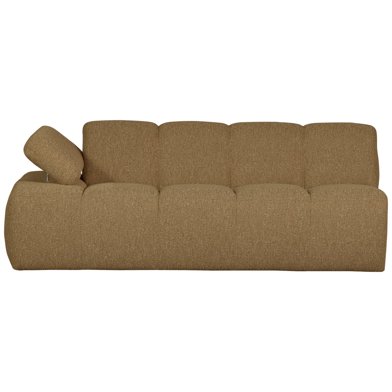 Sofa modułowa MOJO - element 2-osobowy lewostronny ciemny miodowy bouclé - Image 4