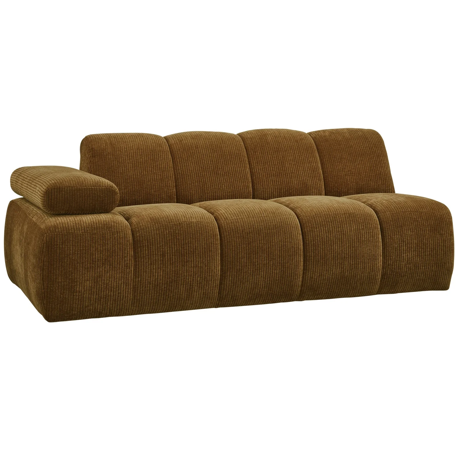 Sofa modułowa MOJO - element 2-osobowy lewostronny ciemny miodowy sztruks - Image 6