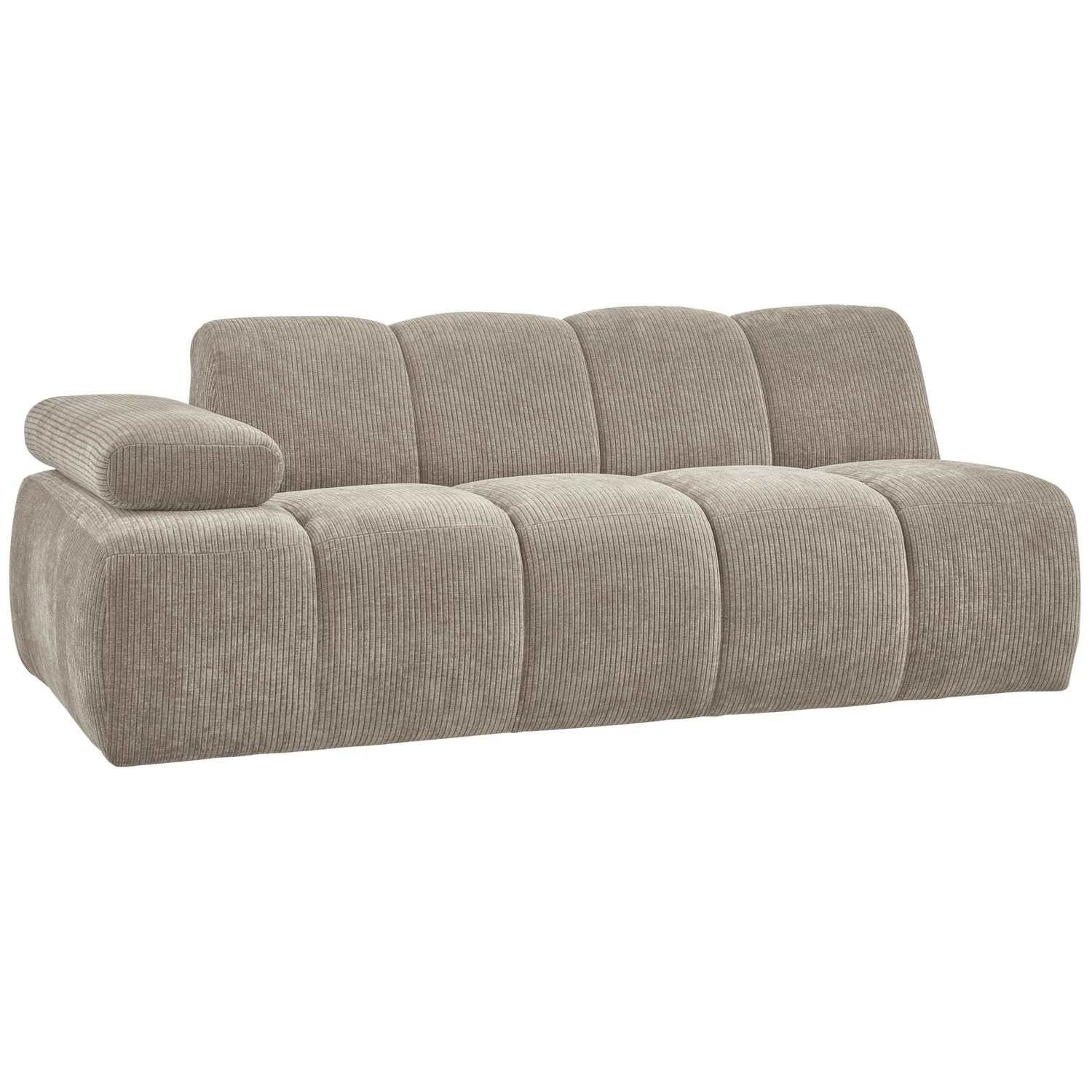 Sofa modułowa MOJO - element 2-osobowy lewostronny ciemny piaskowy sztruks - Image 6