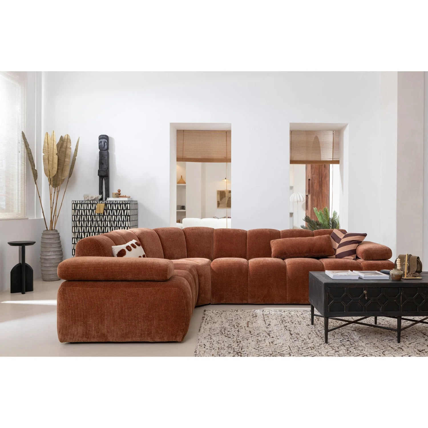 Sofa modułowa MOJO - element 2-osobowy prawostronny ecru sztruks - Image 2