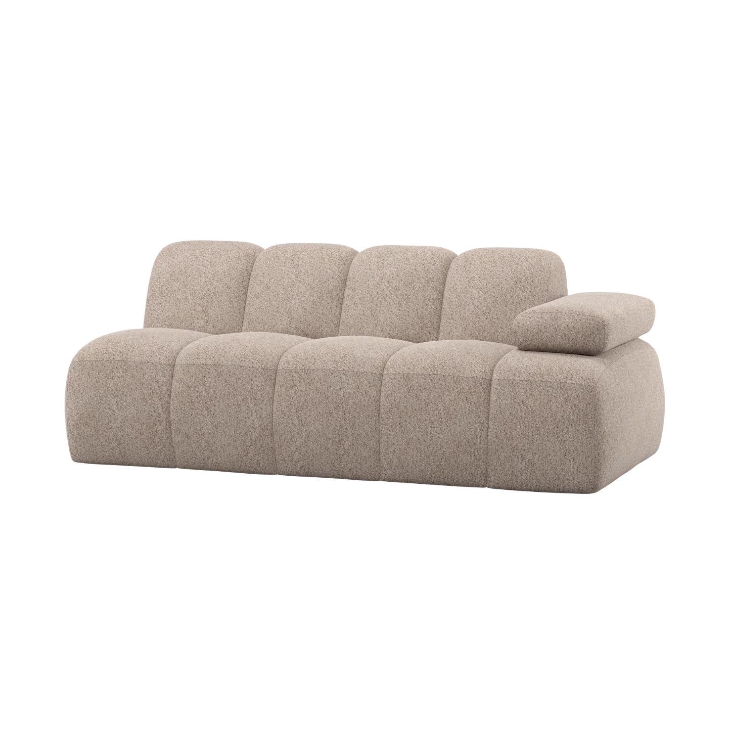 Sofa modułowa MOJO - element 2-osobowy prawostronny piaskowy baranek