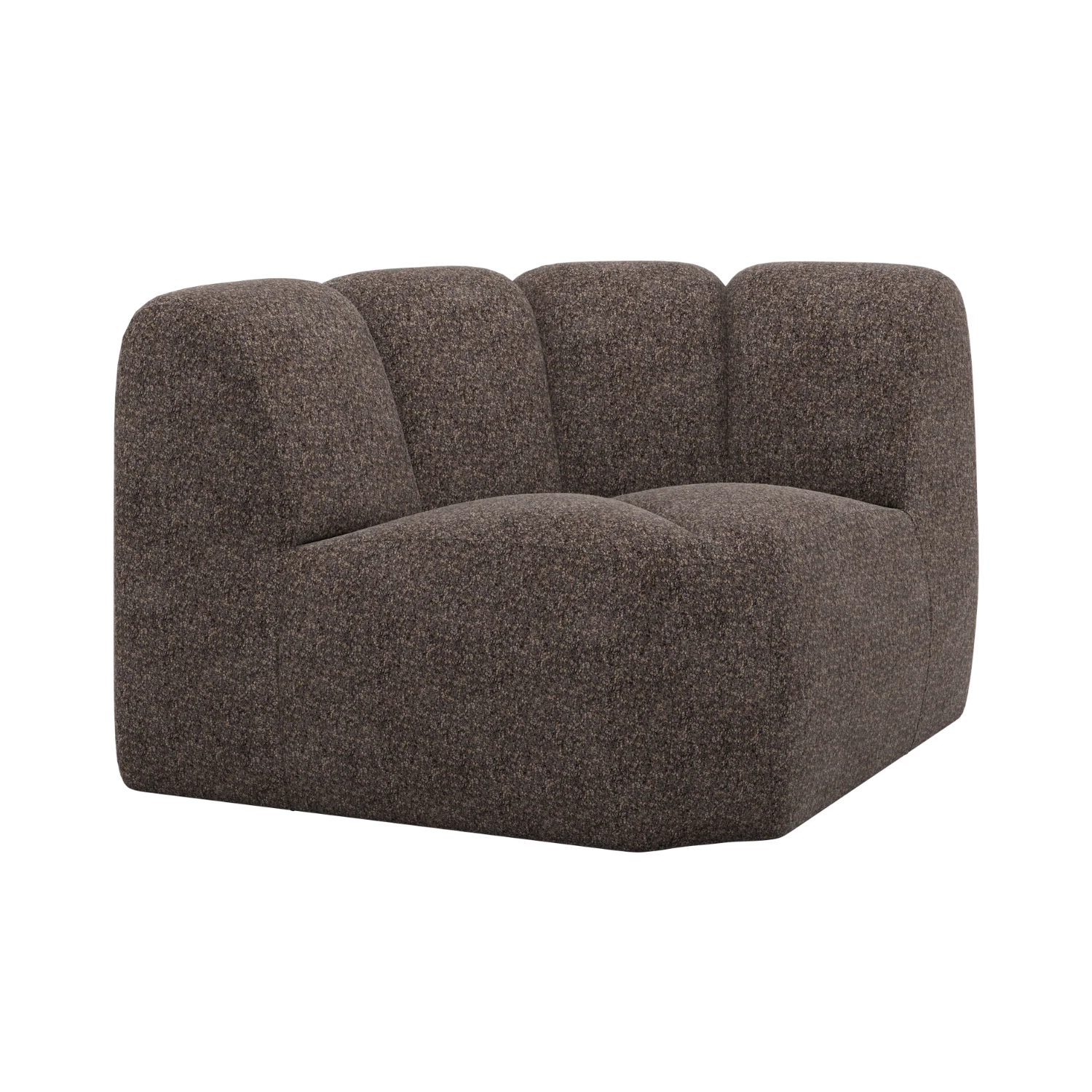 Sofa modułowa MOJO - element narożny brązowy baranek