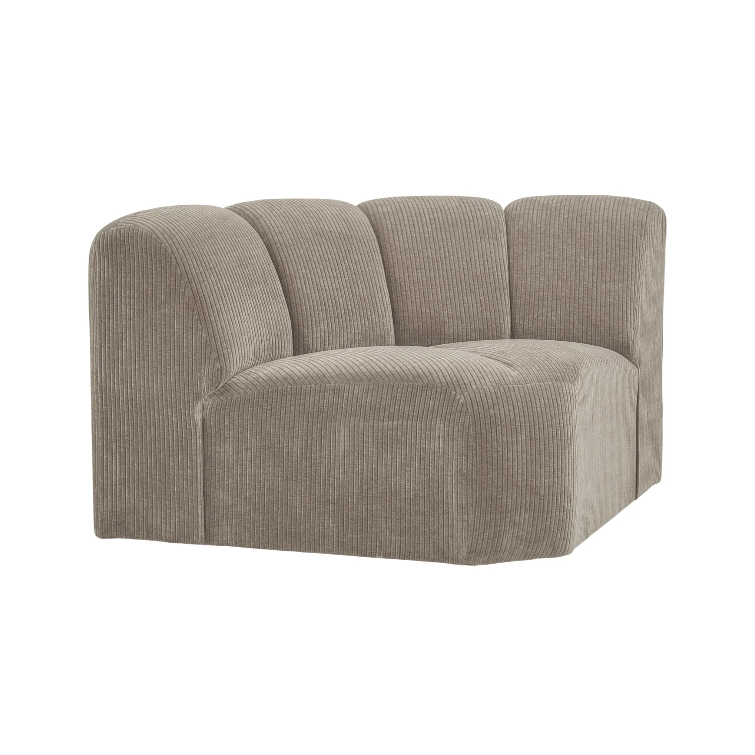 Sofa modułowa MOJO - element narożny ciemny piaskowy sztruks