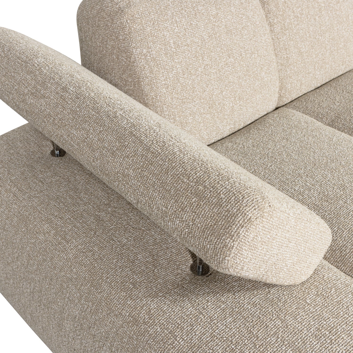 Sofa modułowa MOJO - szezlong lewostronny beżowy melanż bouclé - Image 2