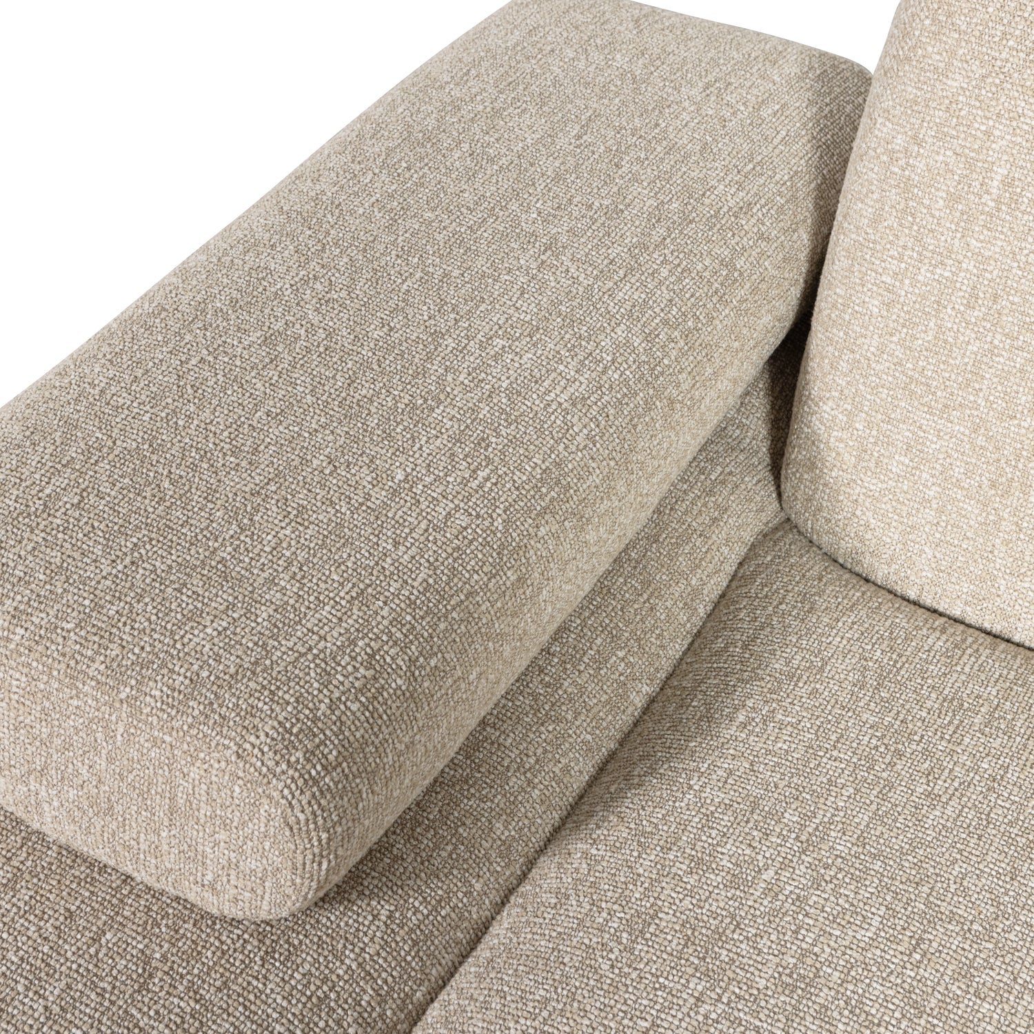 Sofa modułowa MOJO - szezlong lewostronny beżowy melanż bouclé - Image 3