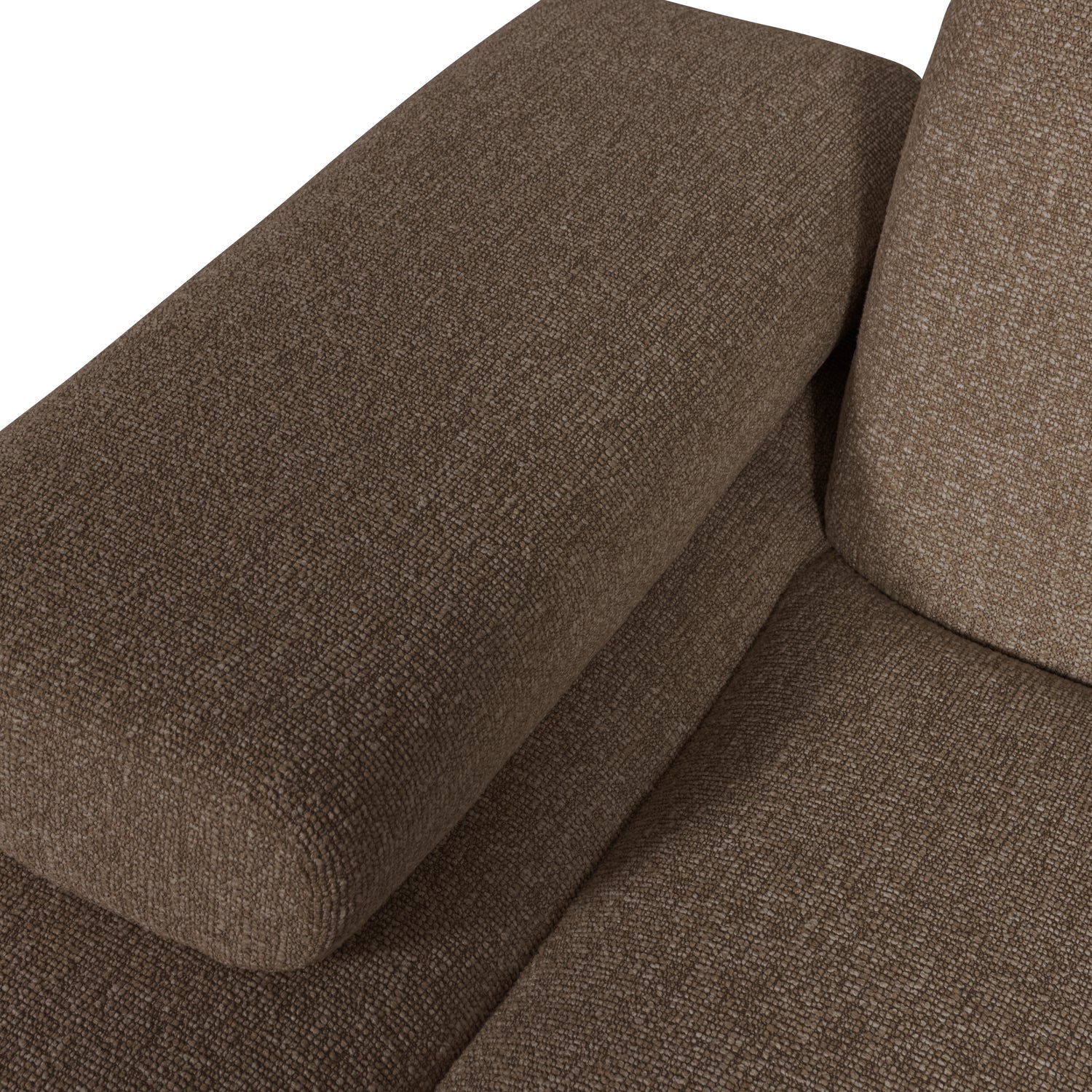 Sofa modułowa MOJO - szezlong lewostronny ciemnobrązowy bouclé - Image 2