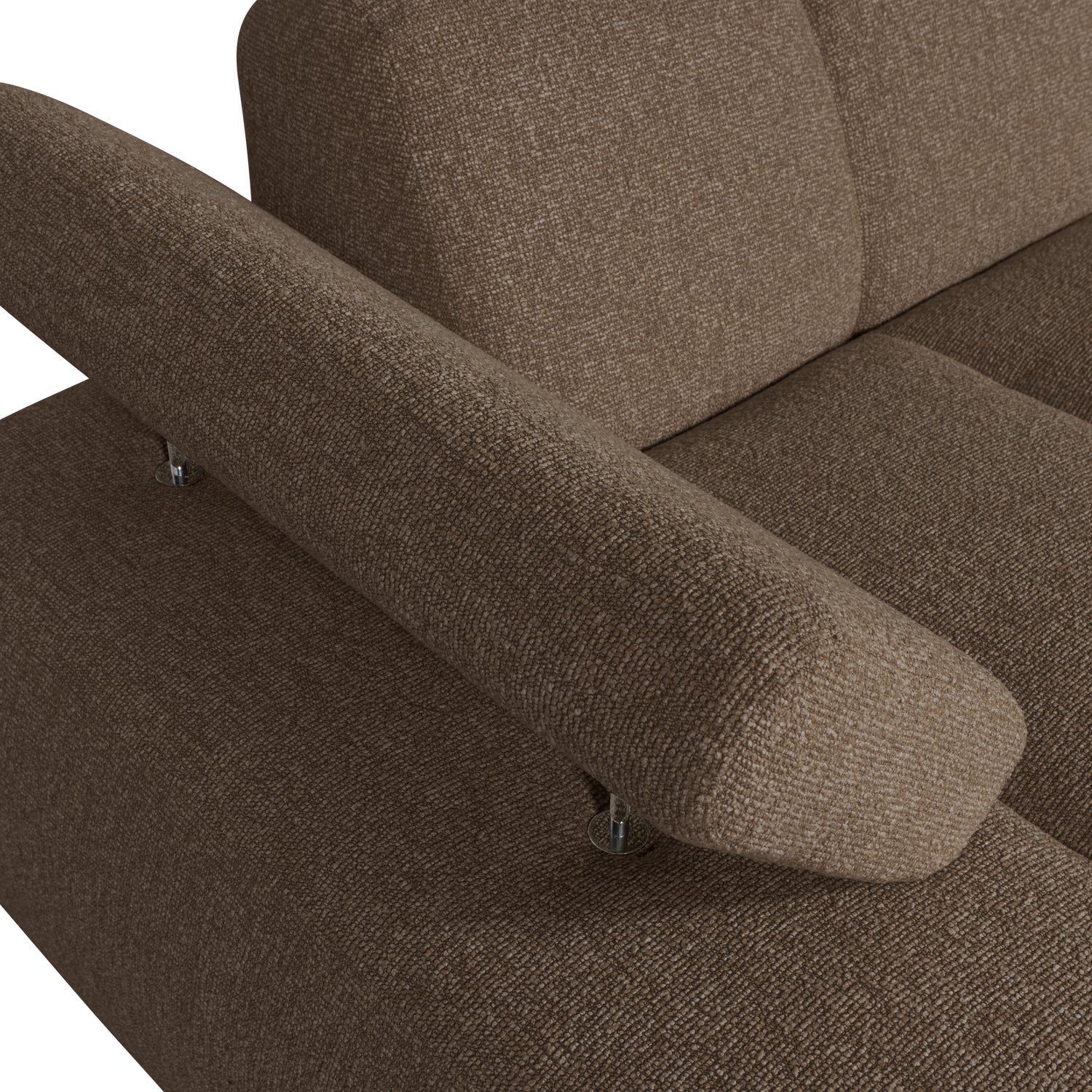 Sofa modułowa MOJO - szezlong lewostronny ciemnobrązowy bouclé - Image 3