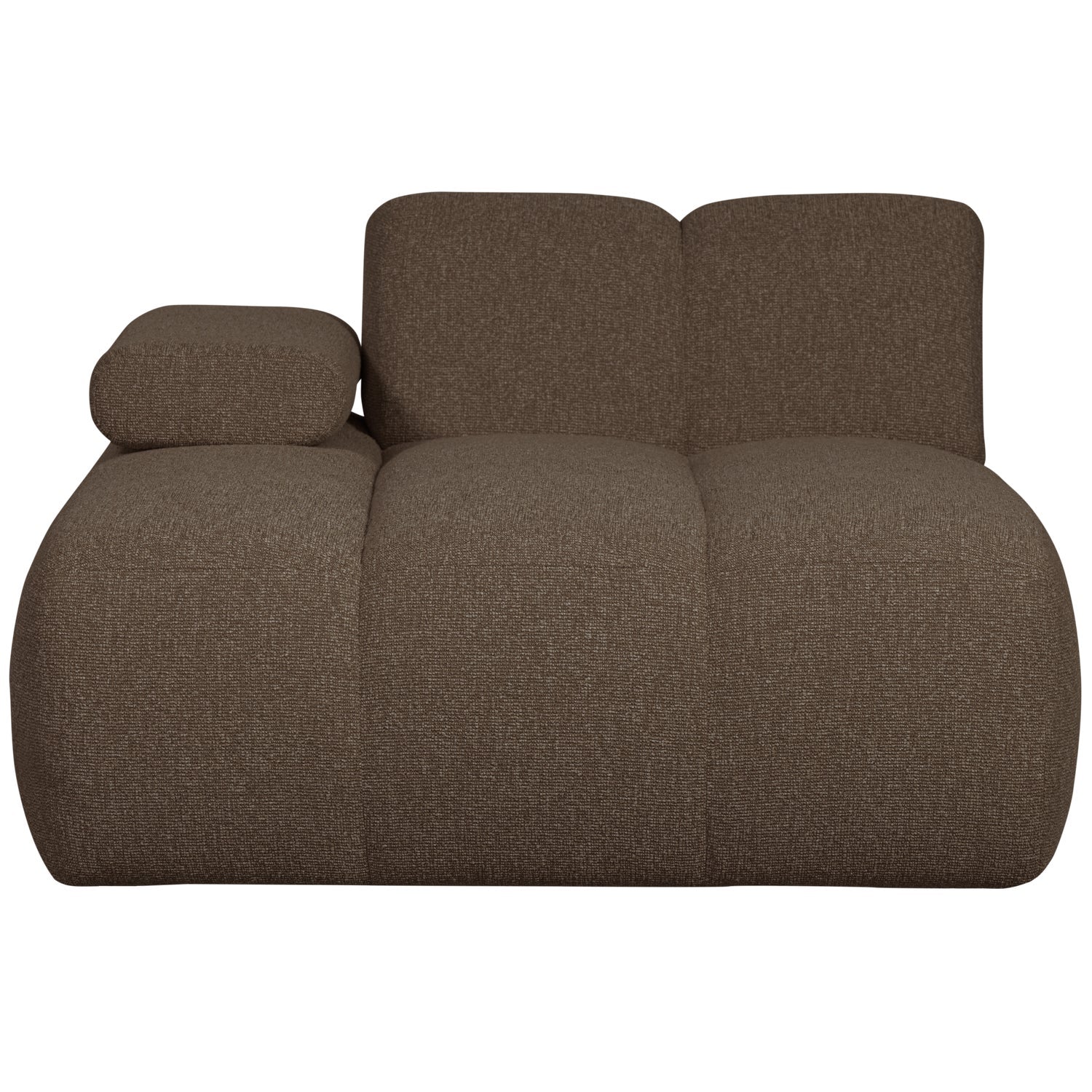 Sofa modułowa MOJO - szezlong lewostronny ciemnobrązowy bouclé - Image 4