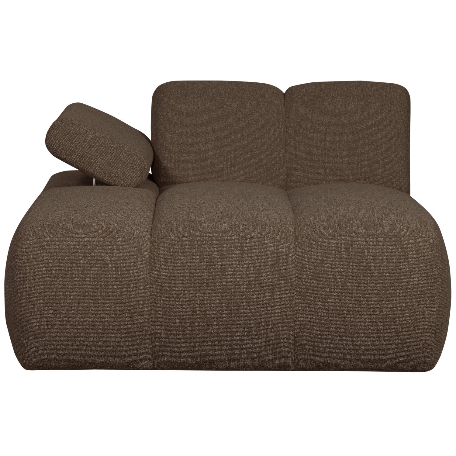 Sofa modułowa MOJO - szezlong lewostronny ciemnobrązowy bouclé - Image 5