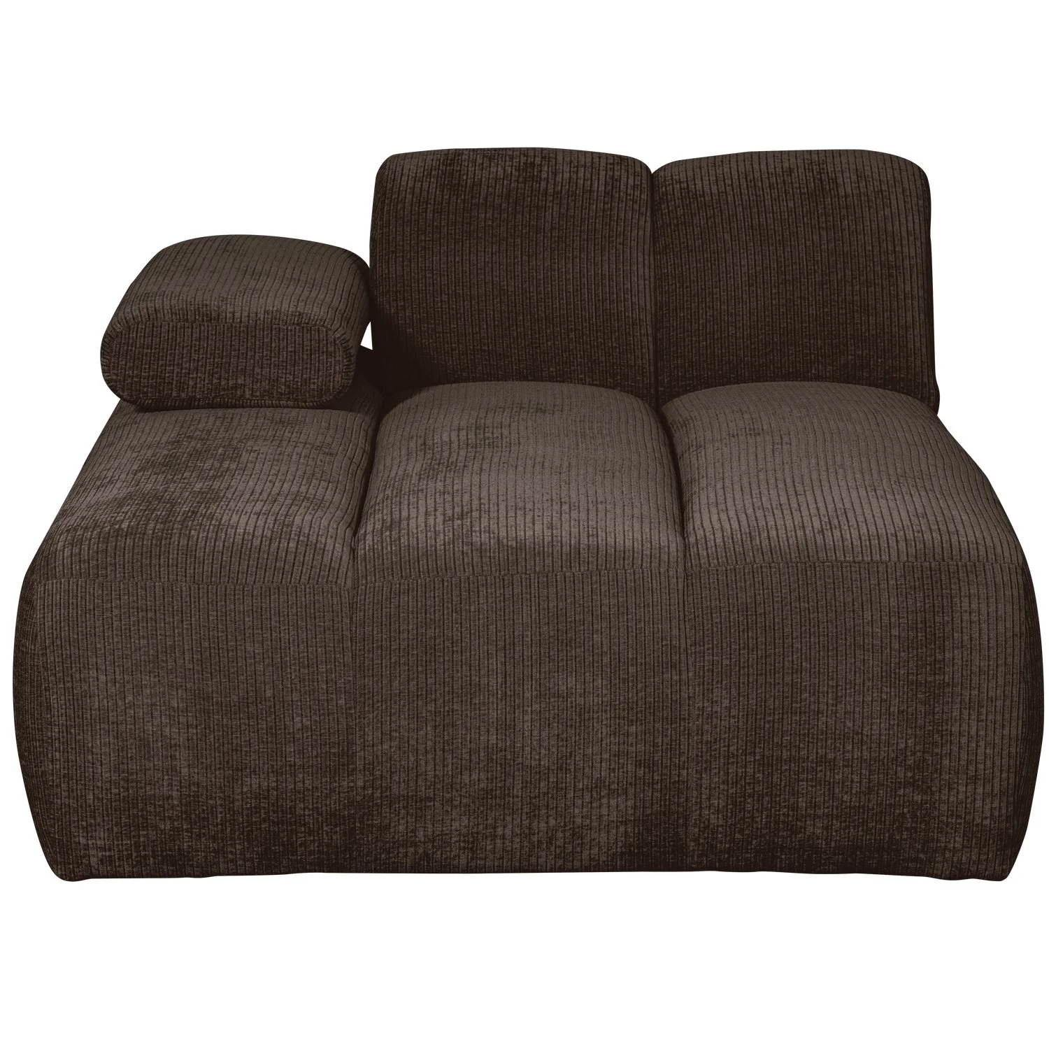 Sofa modułowa MOJO - szezlong lewostronny ciemnobrązowy sztruks - Image 6