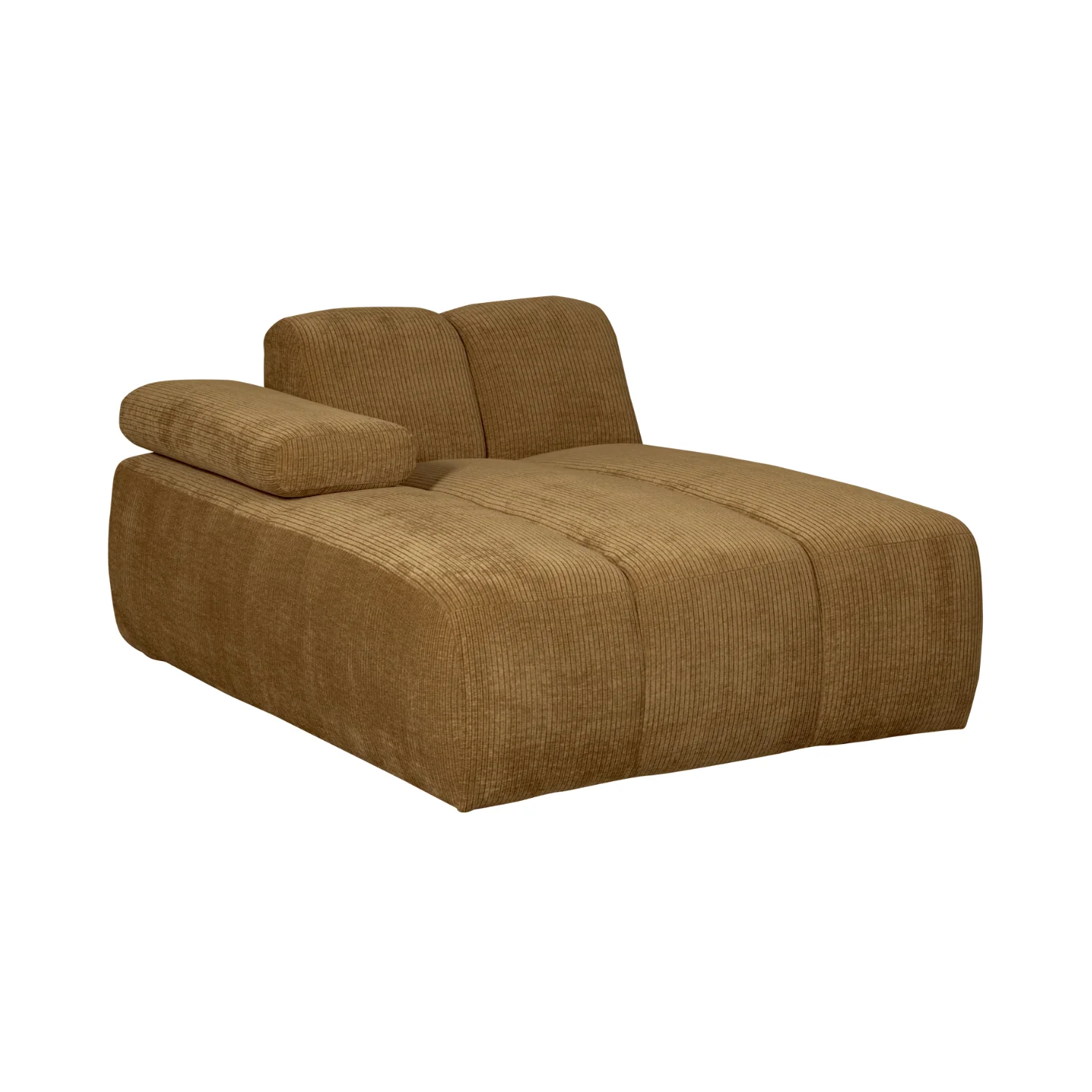 Sofa modułowa MOJO - szezlong lewostronny ciemny miodowy sztruks
