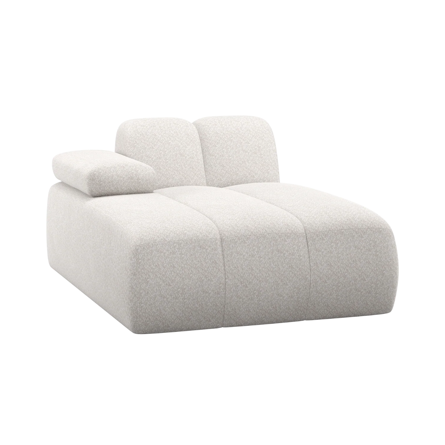 Sofa modułowa MOJO - szezlong lewostronny ecru baranek