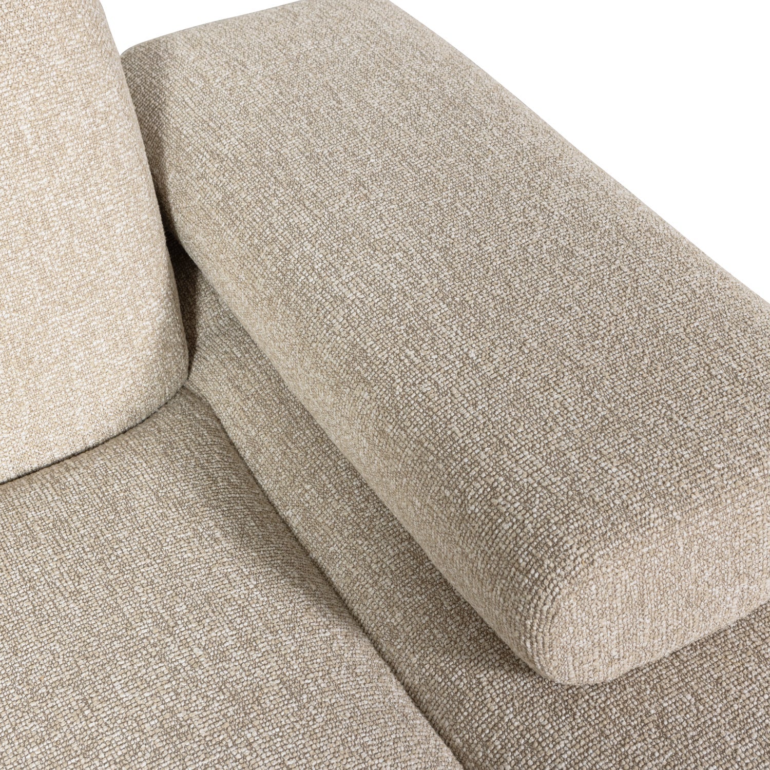 Sofa modułowa MOJO - szezlong prawostronny beżowy melanż bouclé - Image 4