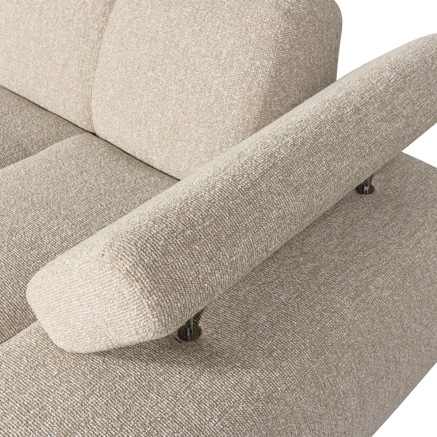 Sofa modułowa MOJO - szezlong prawostronny beżowy melanż bouclé - Image 5