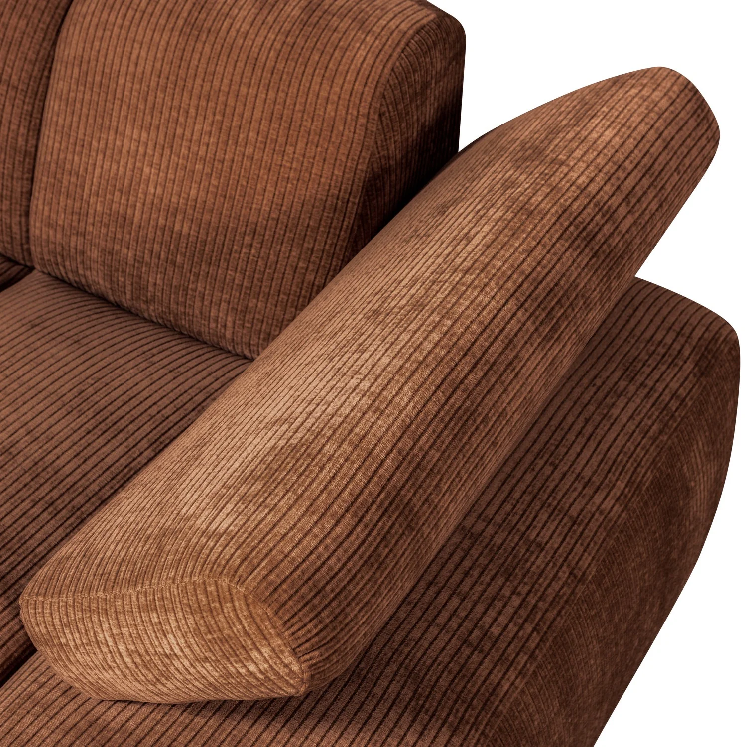 Sofa modułowa MOJO - szezlong prawostronny rdzawy brązowy sztruks - Image 2