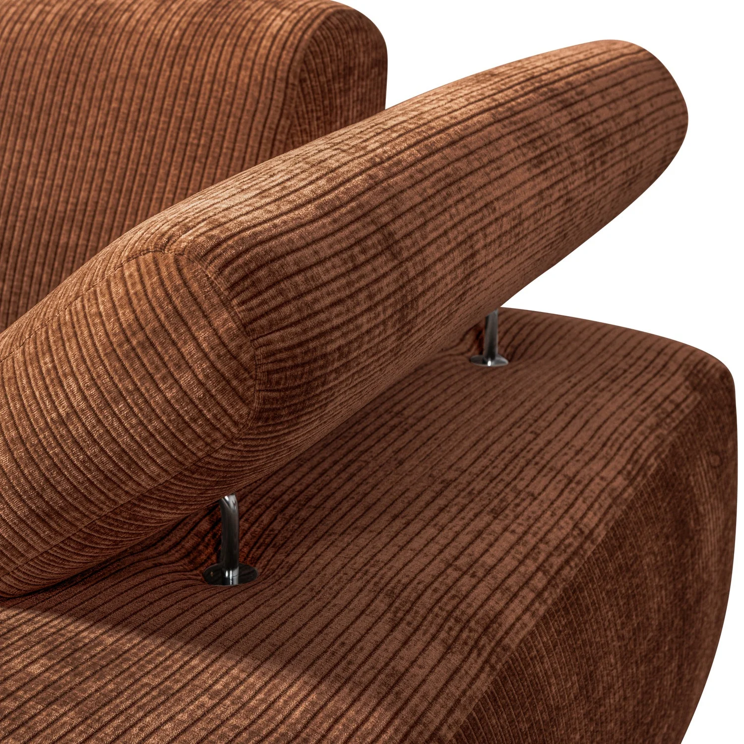 Sofa modułowa MOJO - szezlong prawostronny rdzawy brązowy sztruks - Image 3