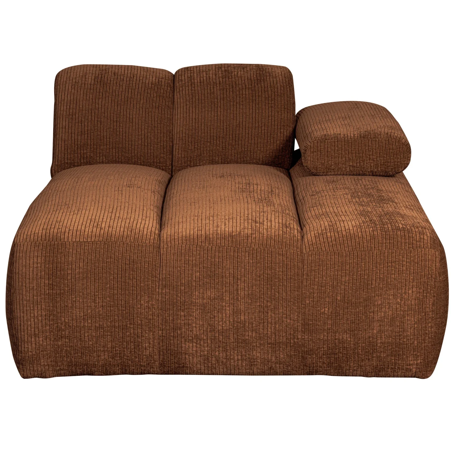 Sofa modułowa MOJO - szezlong prawostronny rdzawy brązowy sztruks - Image 4