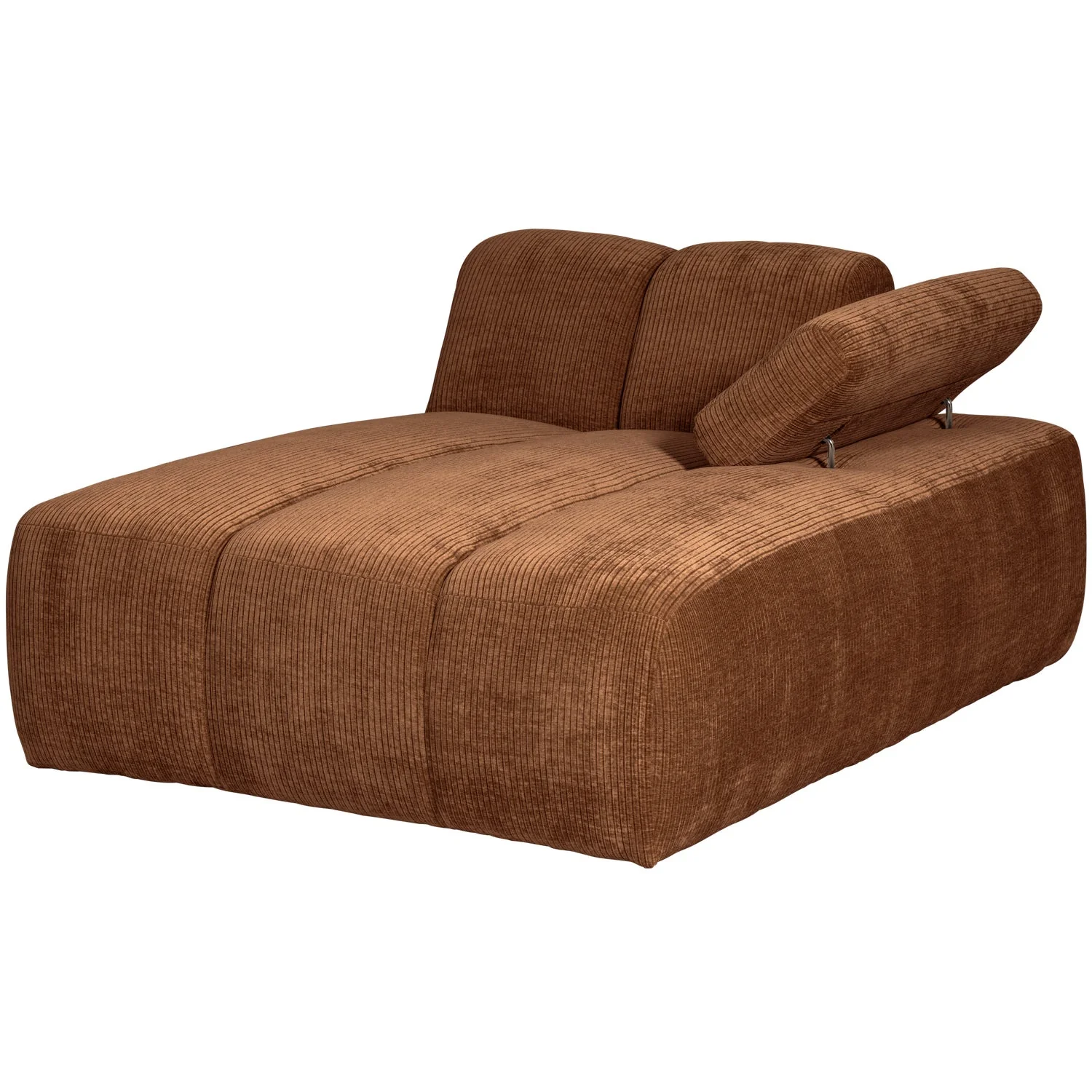 Sofa modułowa MOJO - szezlong prawostronny rdzawy brązowy sztruks - Image 6
