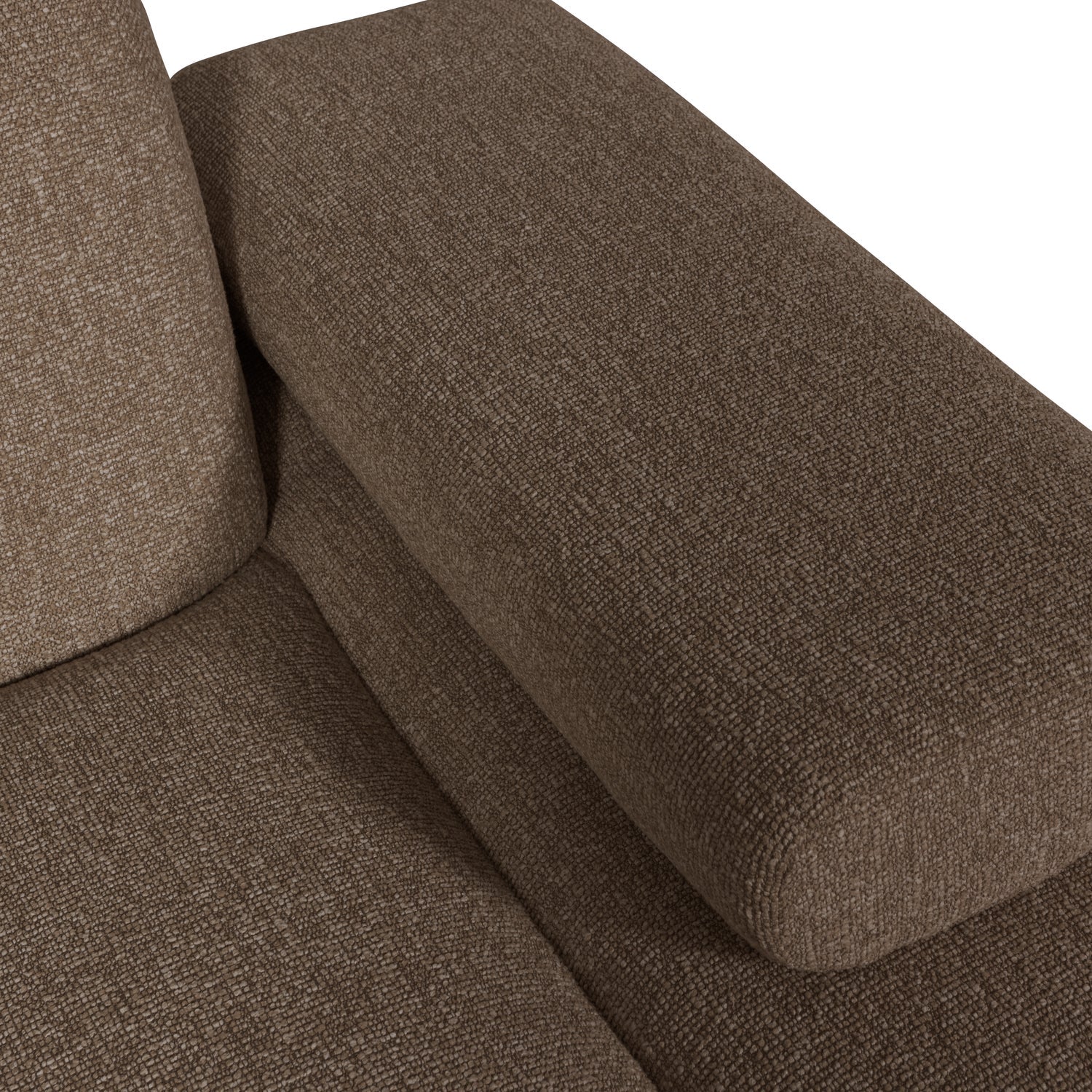 Sofa modułowa MOJO - szezlong prawostronny ciemnobrązowy bouclé - Image 2