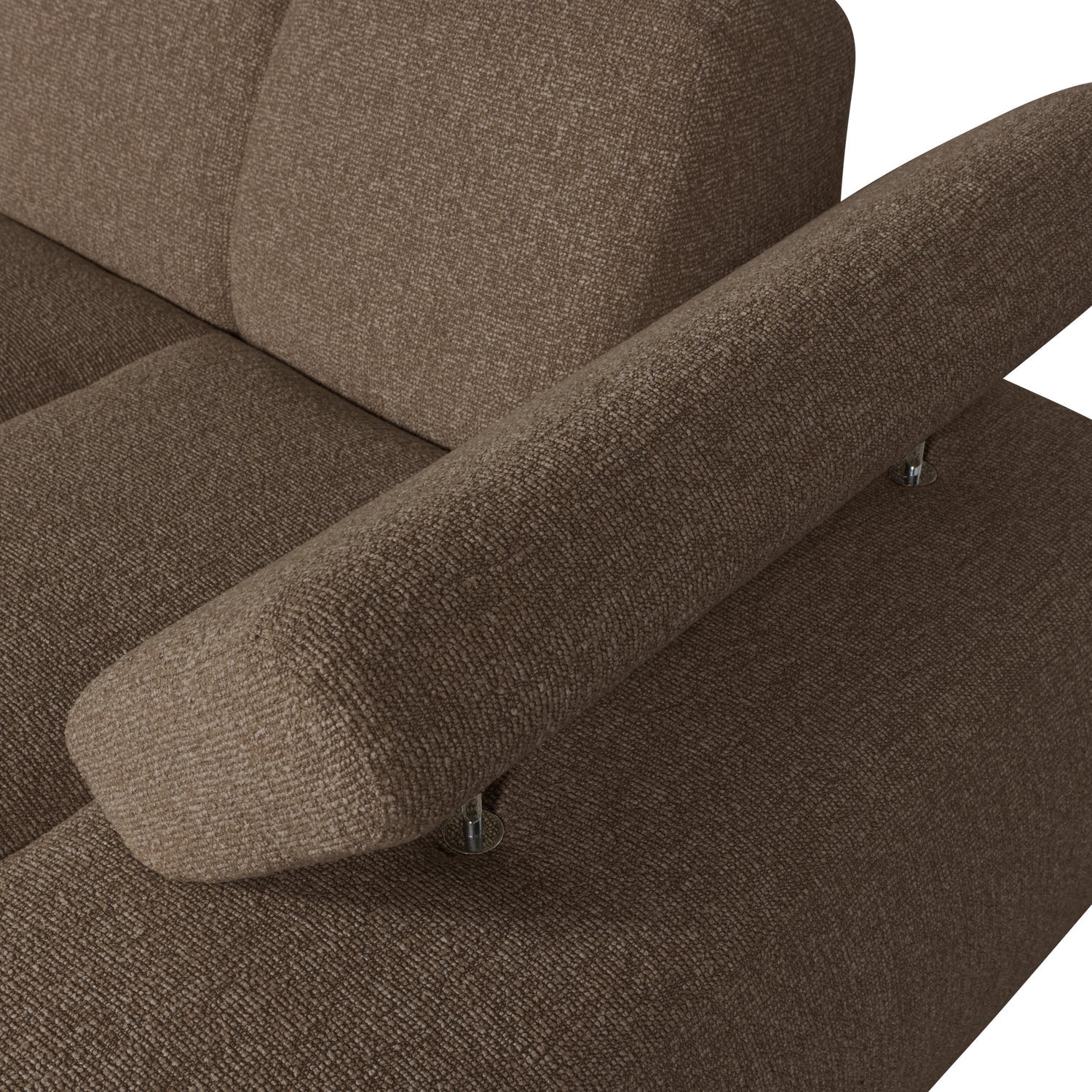 Sofa modułowa MOJO - szezlong prawostronny ciemnobrązowy bouclé - Image 3