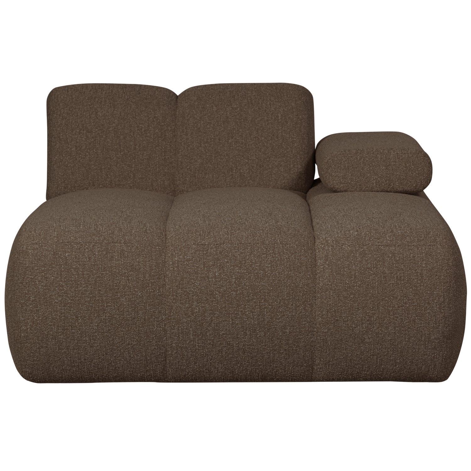 Sofa modułowa MOJO - szezlong prawostronny ciemnobrązowy bouclé - Image 4
